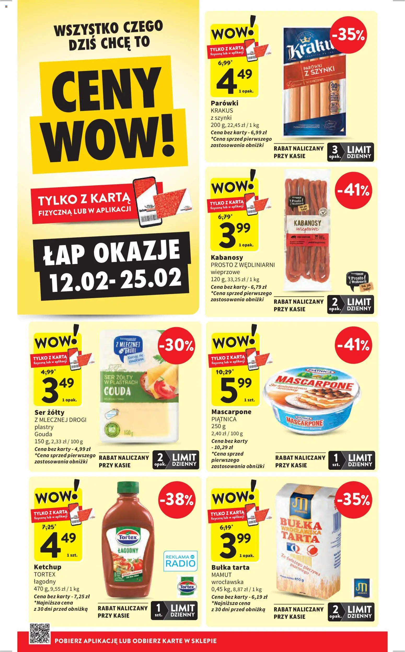 Intermarche Gazetka od 19.02.2026 | Strona: 6 | Produkty: Ketchup, Parówki, Bułka, Mascarpone