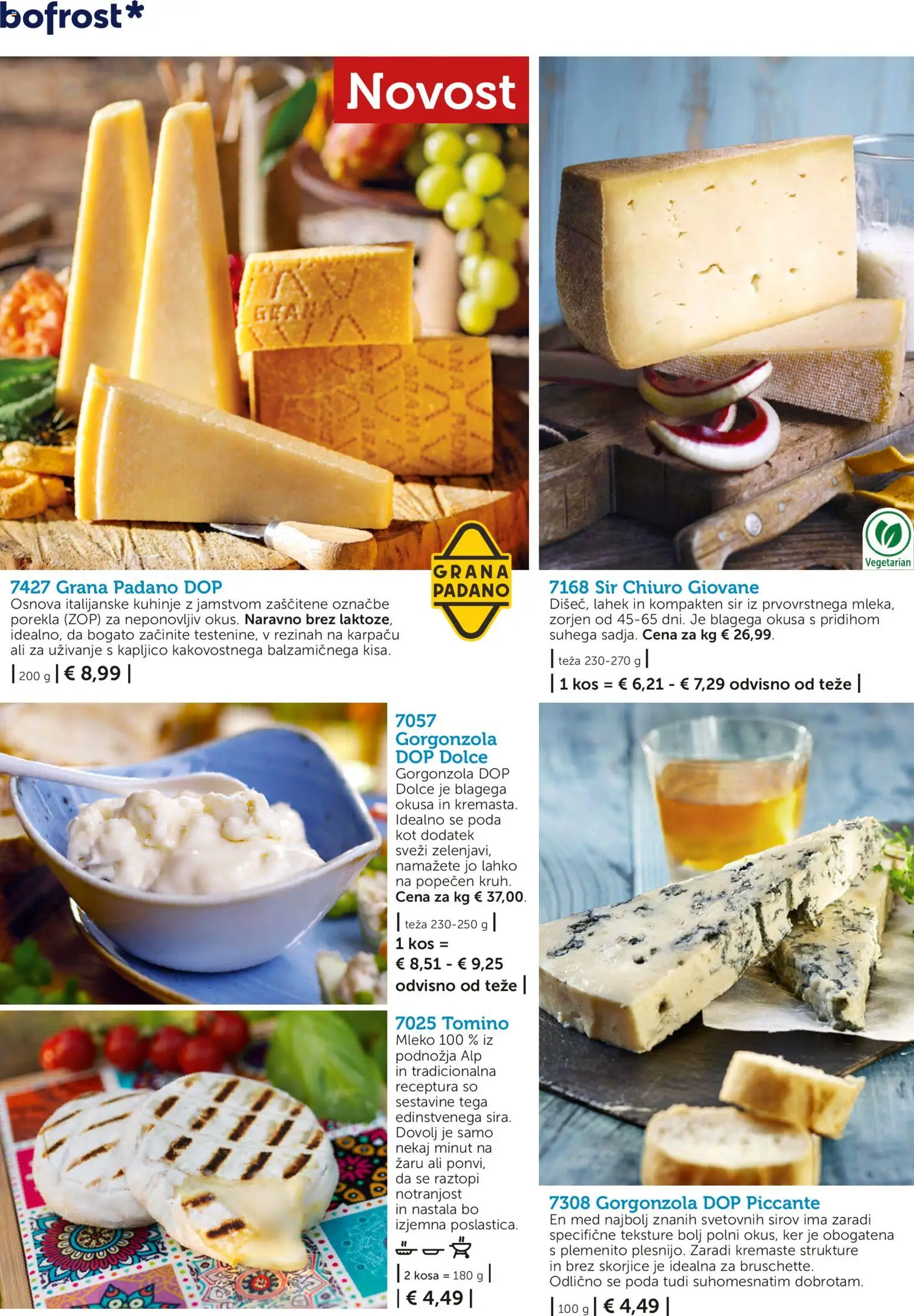 Novi Bofrost katalog ponudbe – veljaven od 04.03.2026 | Stran: 44 | Izdelki: Teza, Kos, Mleko, Sir