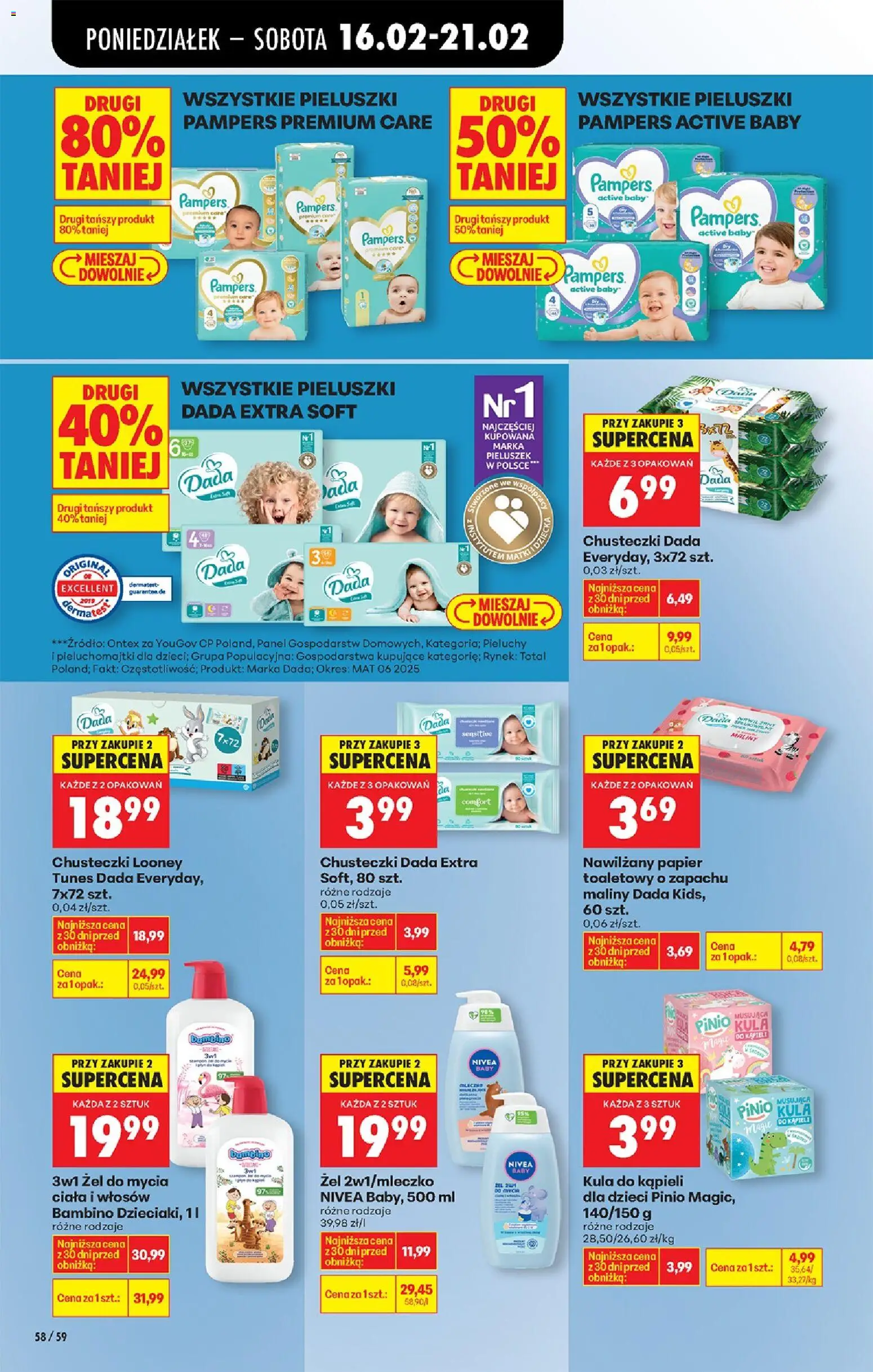 Biedronka Polsko leták od 16.02.2026 | Strana: 72 | Produkty: Nivea, Pampers, Pampers Premium Care, Maliny