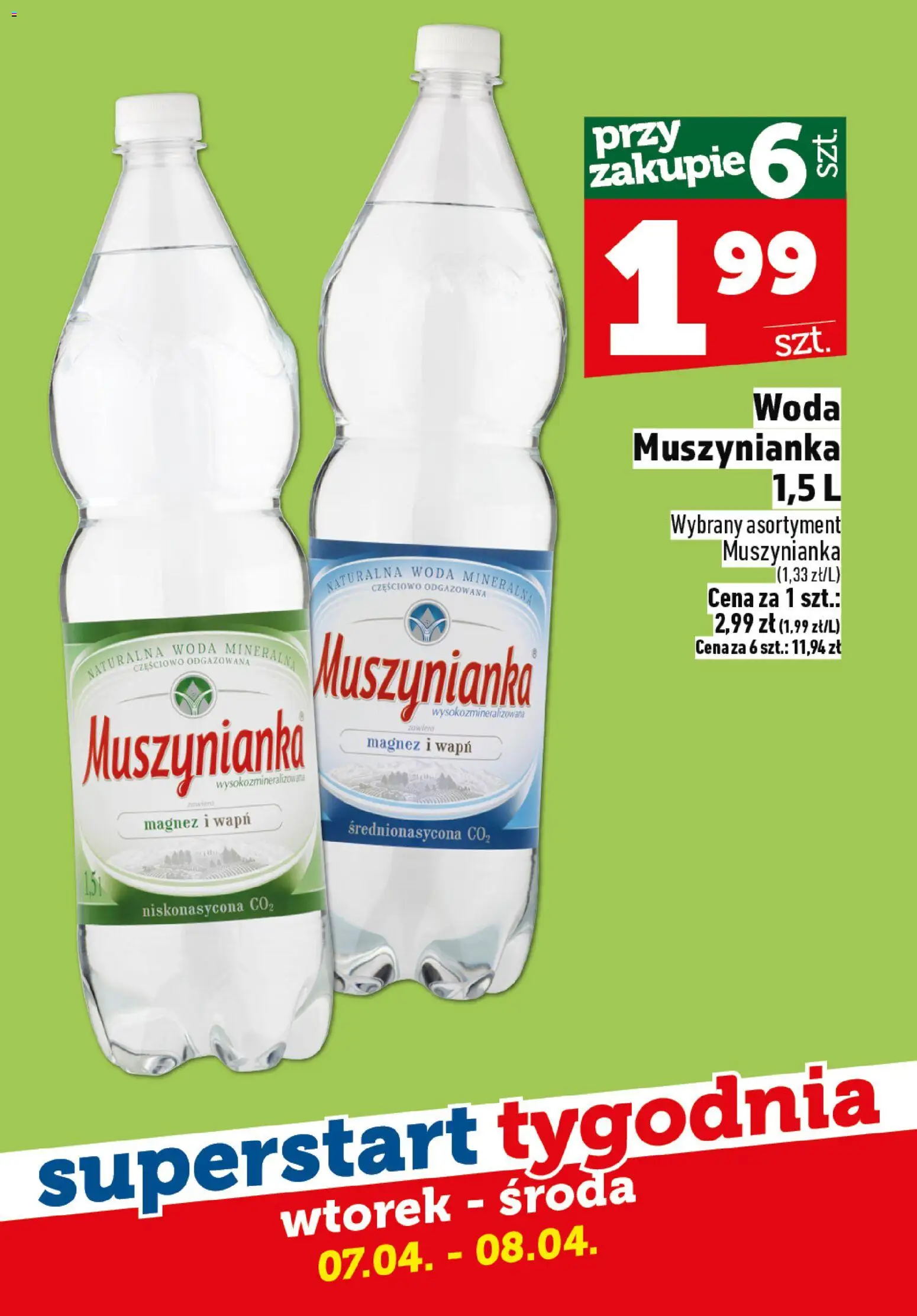 Topaz gazetka - Superstart tygodnia od 07.04.2026 | Strona: 5 | Produkty: Muszynianka, Woda