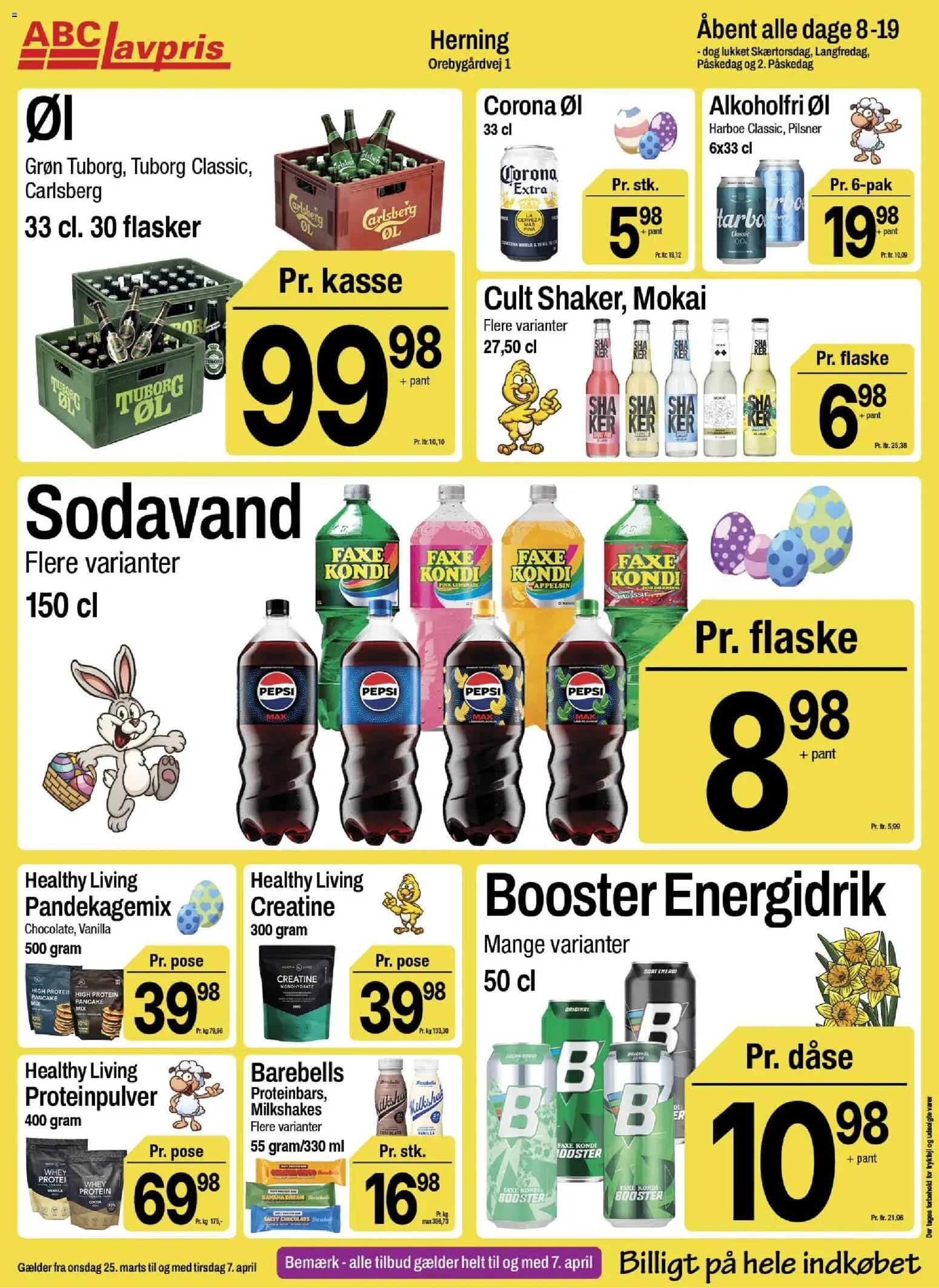 Abc Lavpris tilbudsavis – gyldig fra 25.03.2026 | Side: 14 | Produkter: Øl, Sodavand, Faxe Kondi, Pepsi