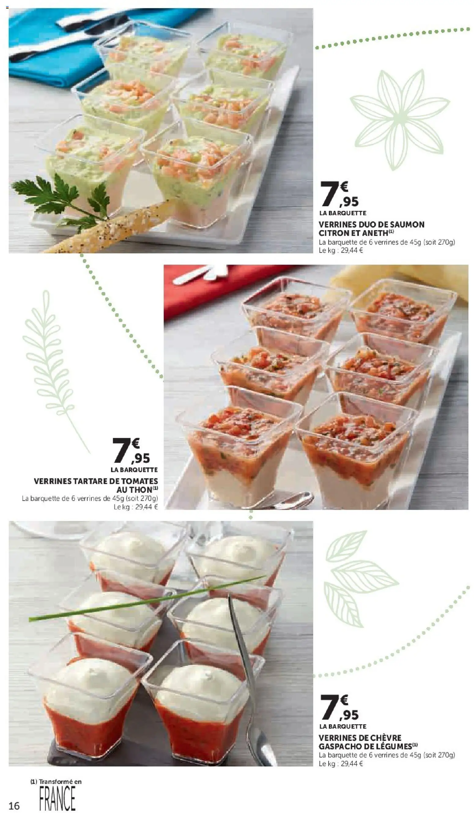 {H1} | Page: 16 | Produits: Citron, Verrines, Tomates, Saumon