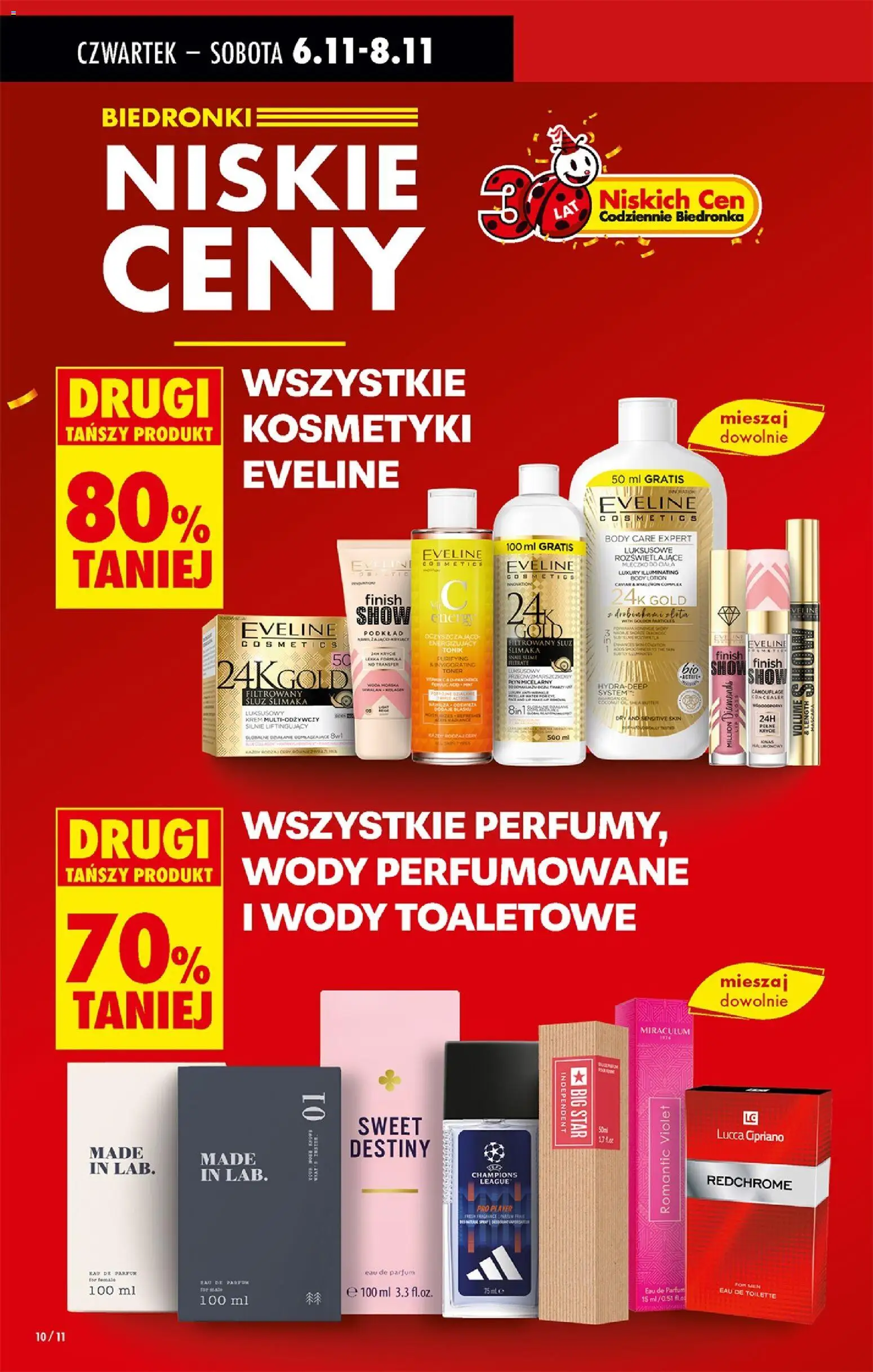 Biedronka gazetka - Oferta w tym tygodniu od 06.11.2025 | Strona: 12 | Produkty: Kosmetyki, Body, Mleczko do ciała, Woda