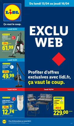 LIDL - Prévisualisation de LIDL catalogue les bonnes affaires Exclu Web valide à partir de 13.04.2026