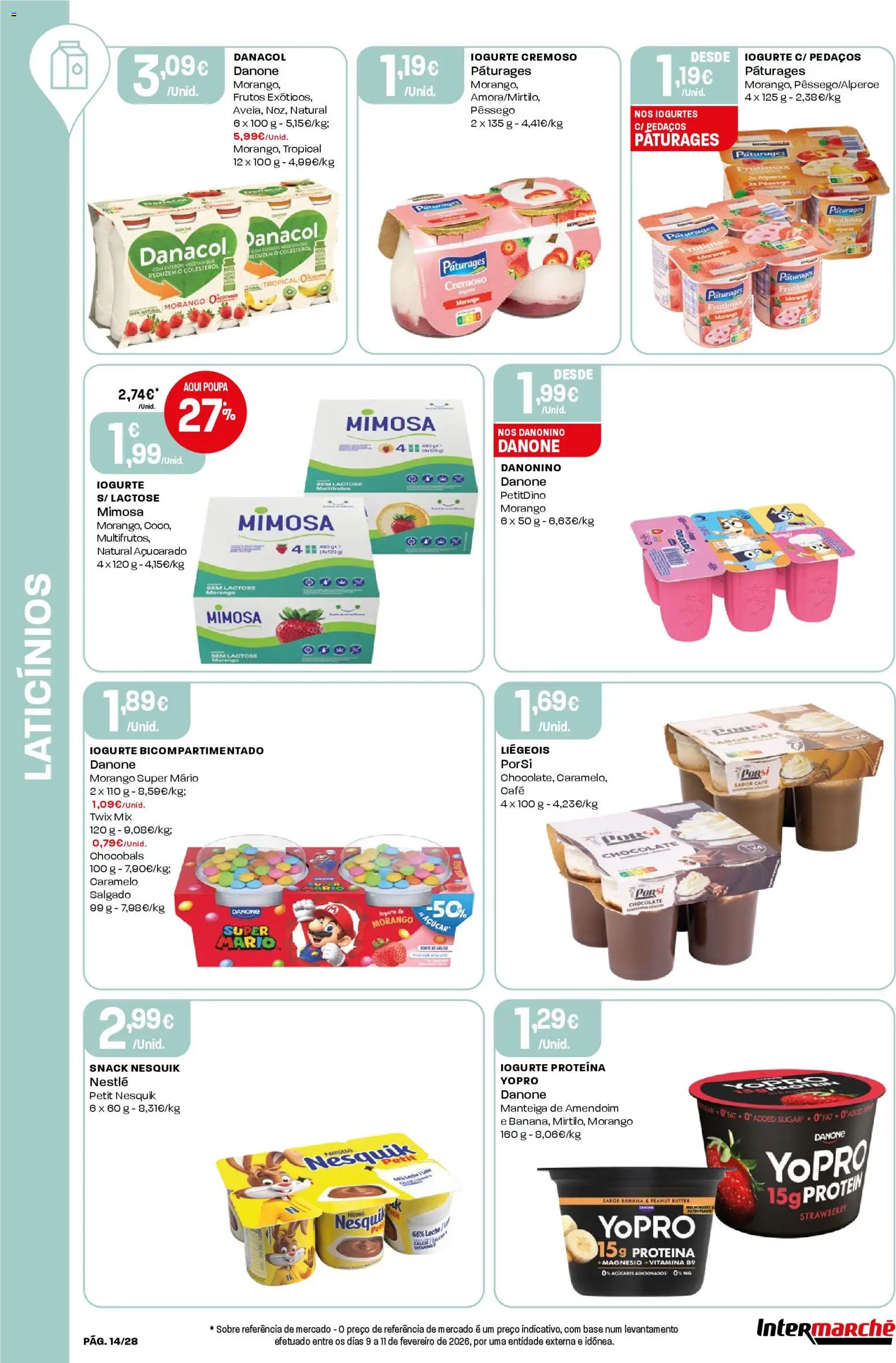 Intermarché Folheto Contact │ válido de 19.03.2026 | Página: 14 | Produtos: Banana, Iogurte, Nestlé, Proteina