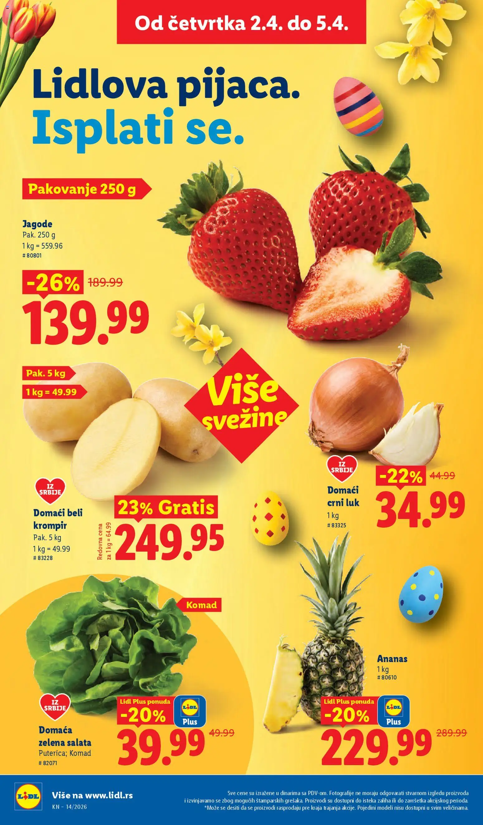 Lidl katalog - važi od 02.04.2026 | Strana: 16 | Proizvode: Ananas, Jagode, Crni luk, Pakovanje