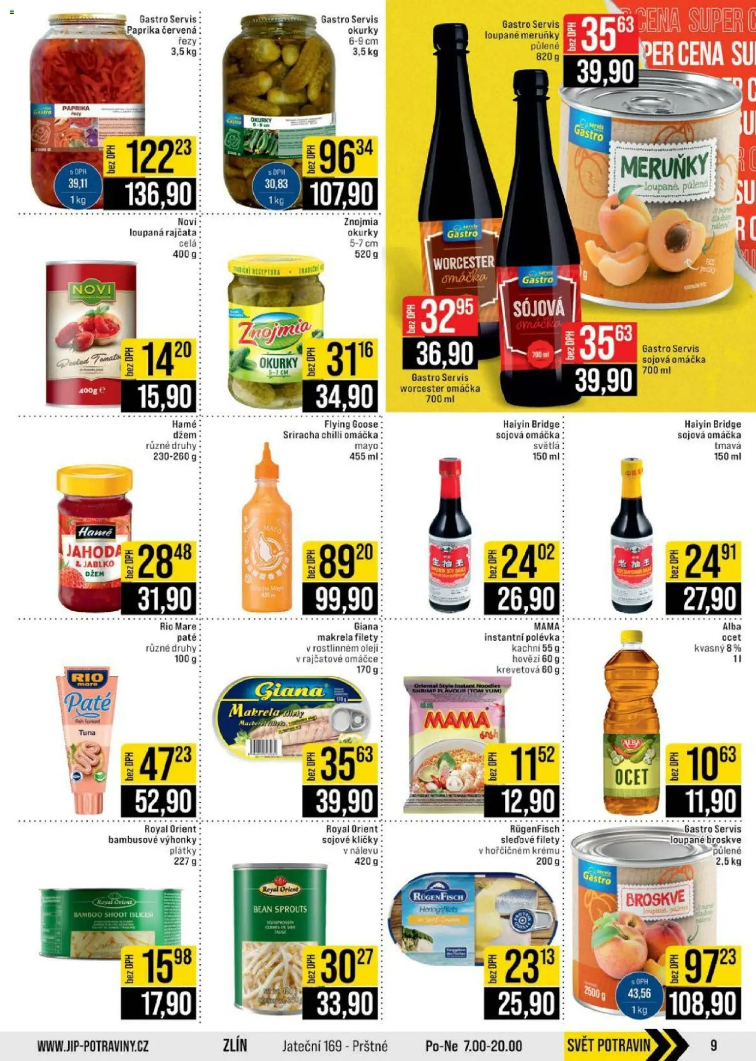 Jip leták - Cash & Carry od 29.04.2026 | Strana: 9 | Produkty: Hovězí, Okurky, Sriracha, Paprika