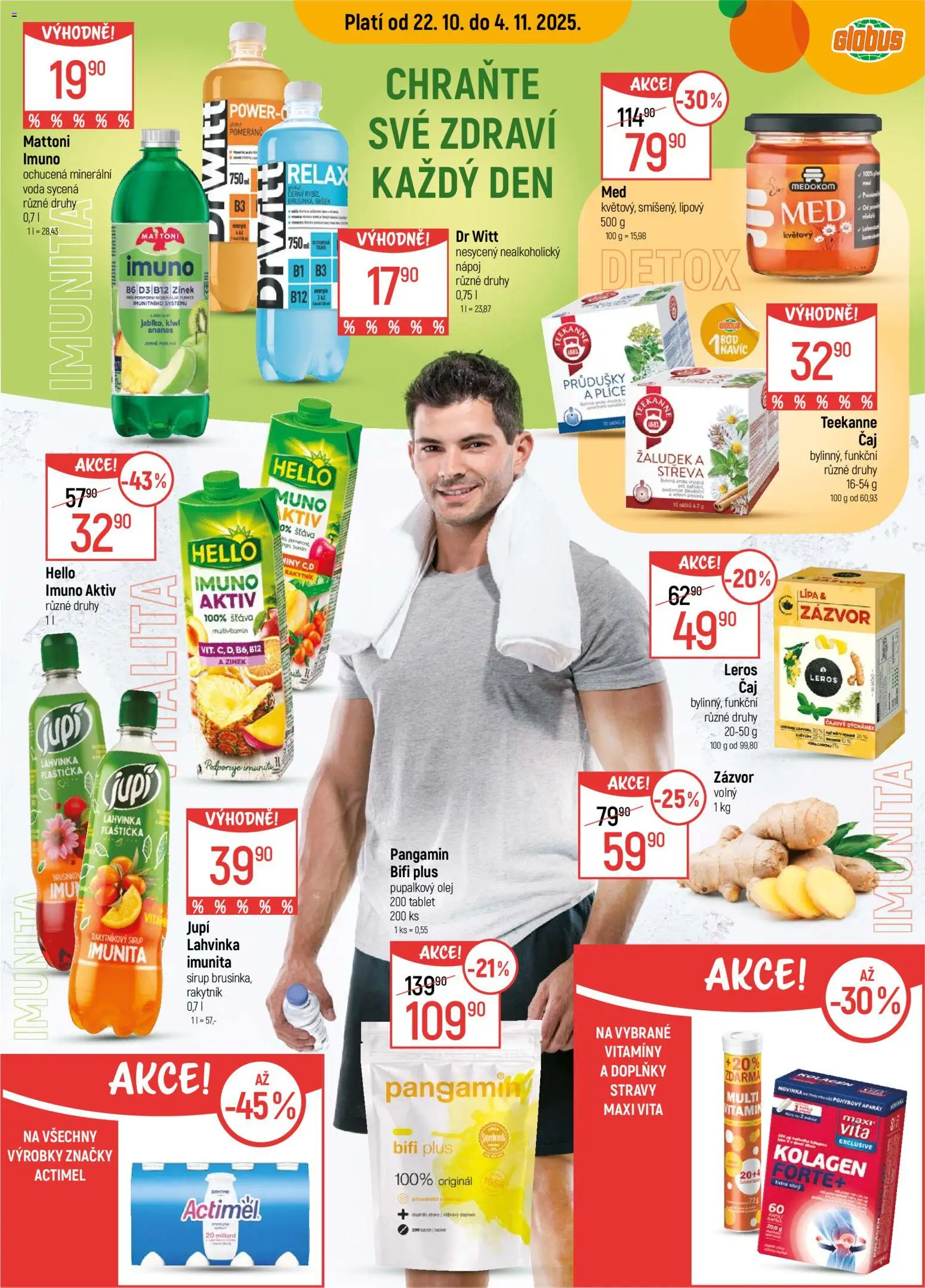 Globus leták - Trmice od 22.10.2025 | Strana: 2 | Produkty: Ananas, Drwitt, Actimel, Zázvor