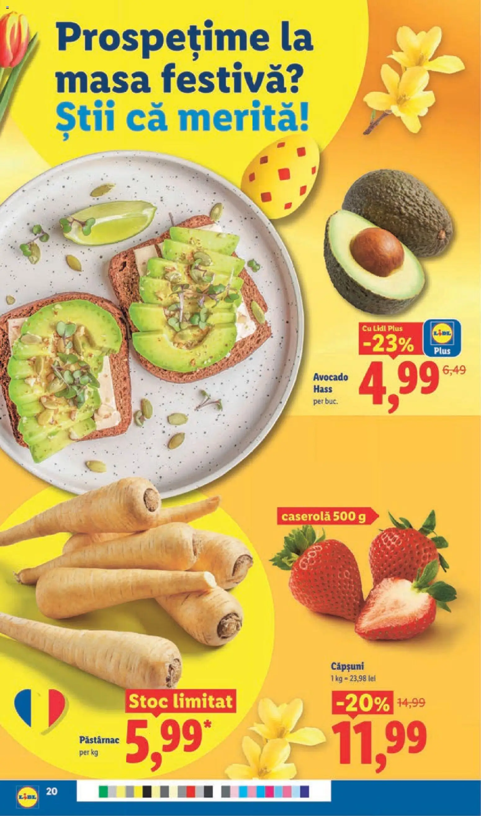 Noul catalog Lidl – valabil de la 30.03.2026 | Pagină: 20 | Produse: Press Kemik, Masă, Căpșuni, Avocado