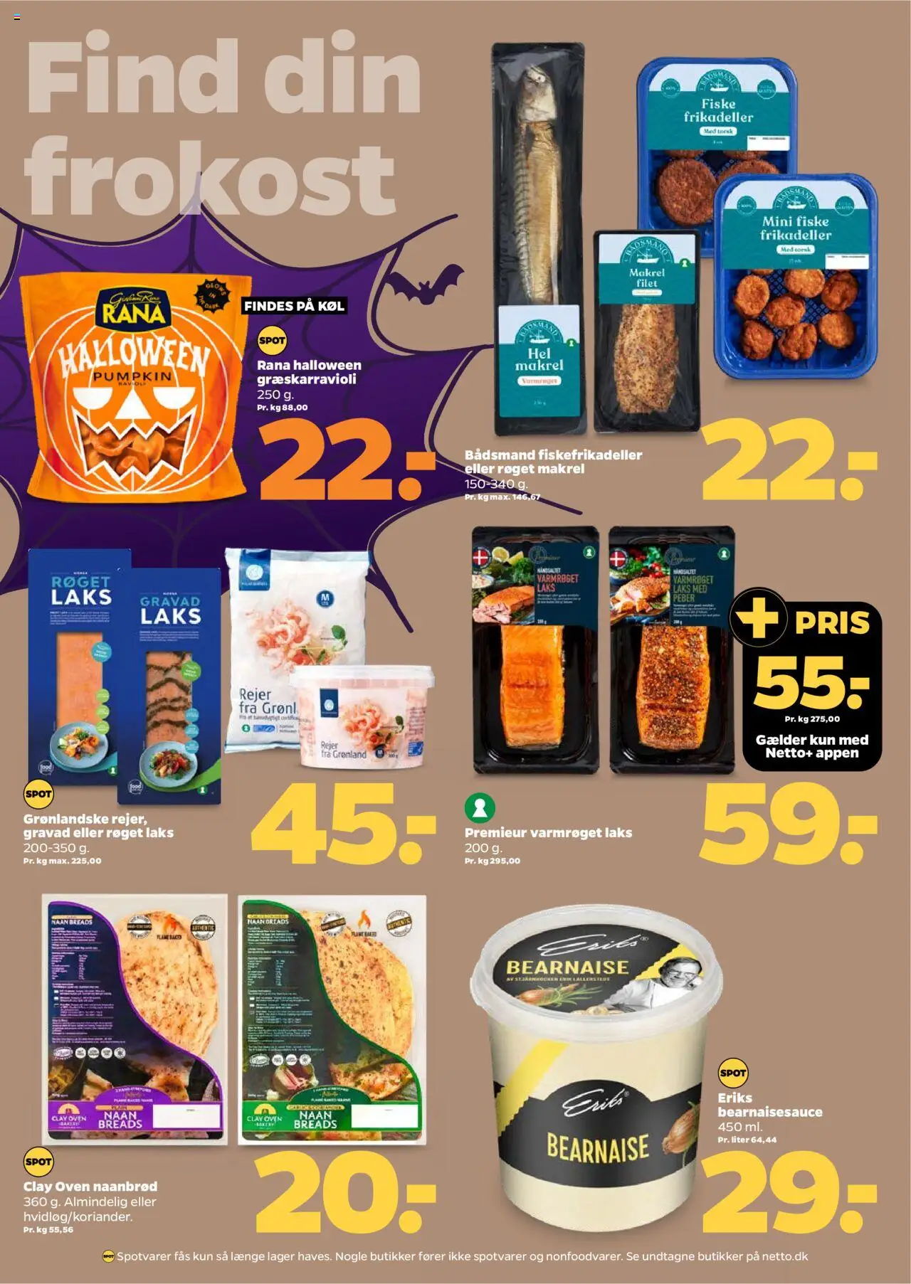 Netto tilbudsavis – gyldig fra 11.10.2025 | Side: 10 | Produkter: Peber, Naanbrød, Rejer, Torsk