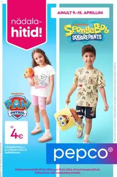 Pepco kliendilehe eelvaade alates 09.04.2026