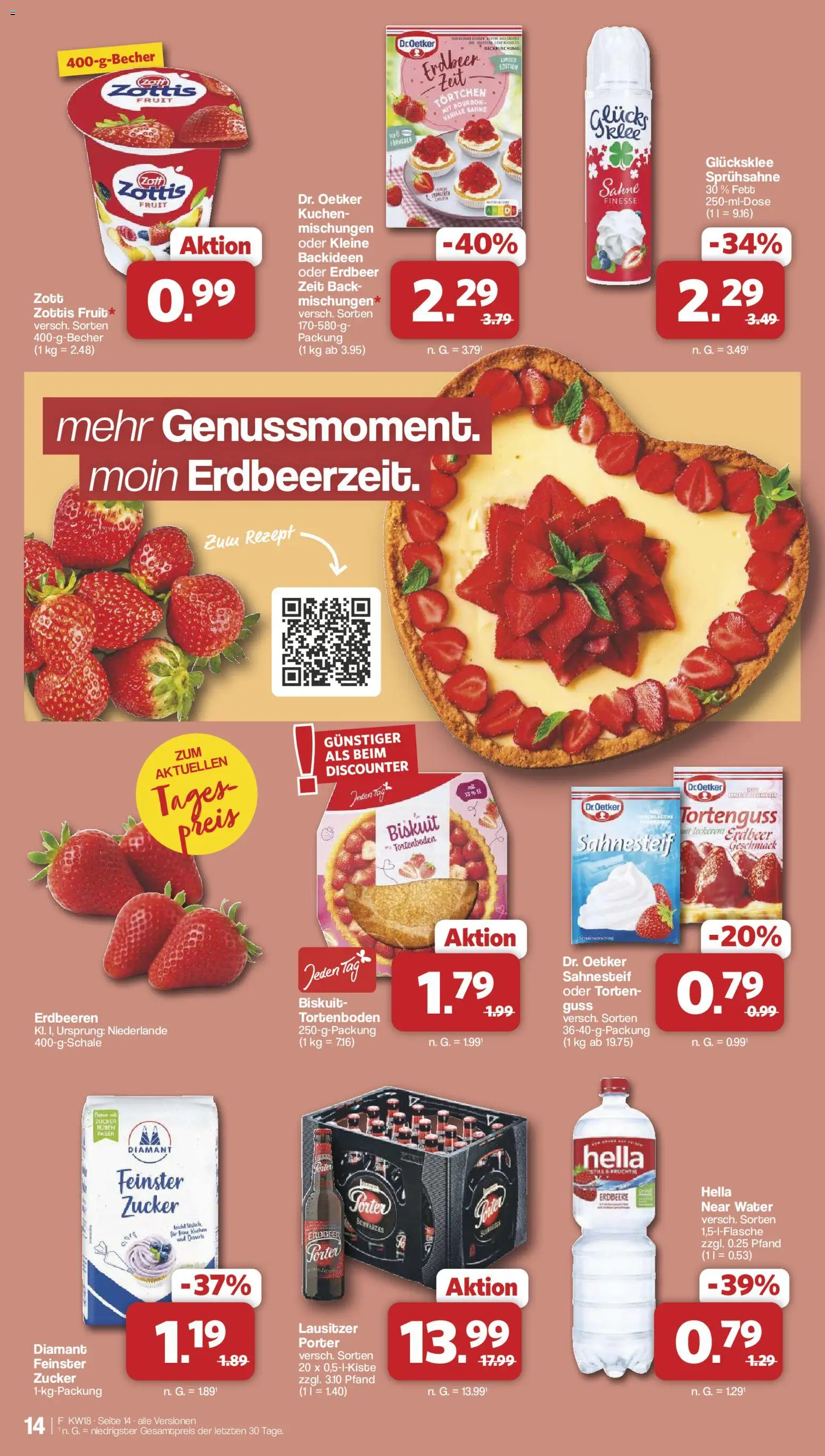 Famila Nordwest Prospekt 	 – gültig ab 27.04.2026 | Seite: 14 | Produkte: Zucker, Hella, Kuchen, Sahne