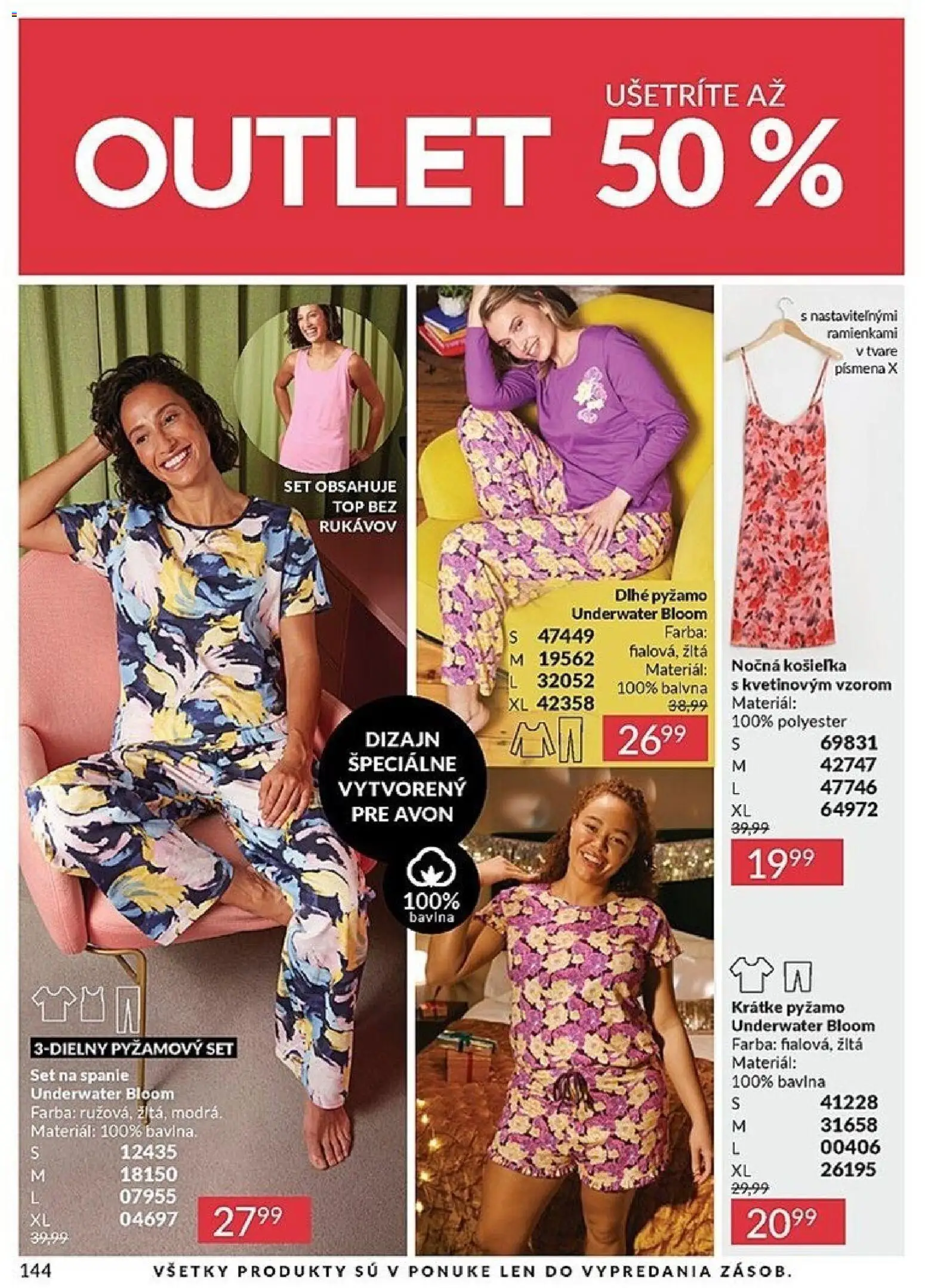 Nové Avon akcie – leták je platný od 01.01.2026 | Strana: 144 | Produkty: Pyžamo