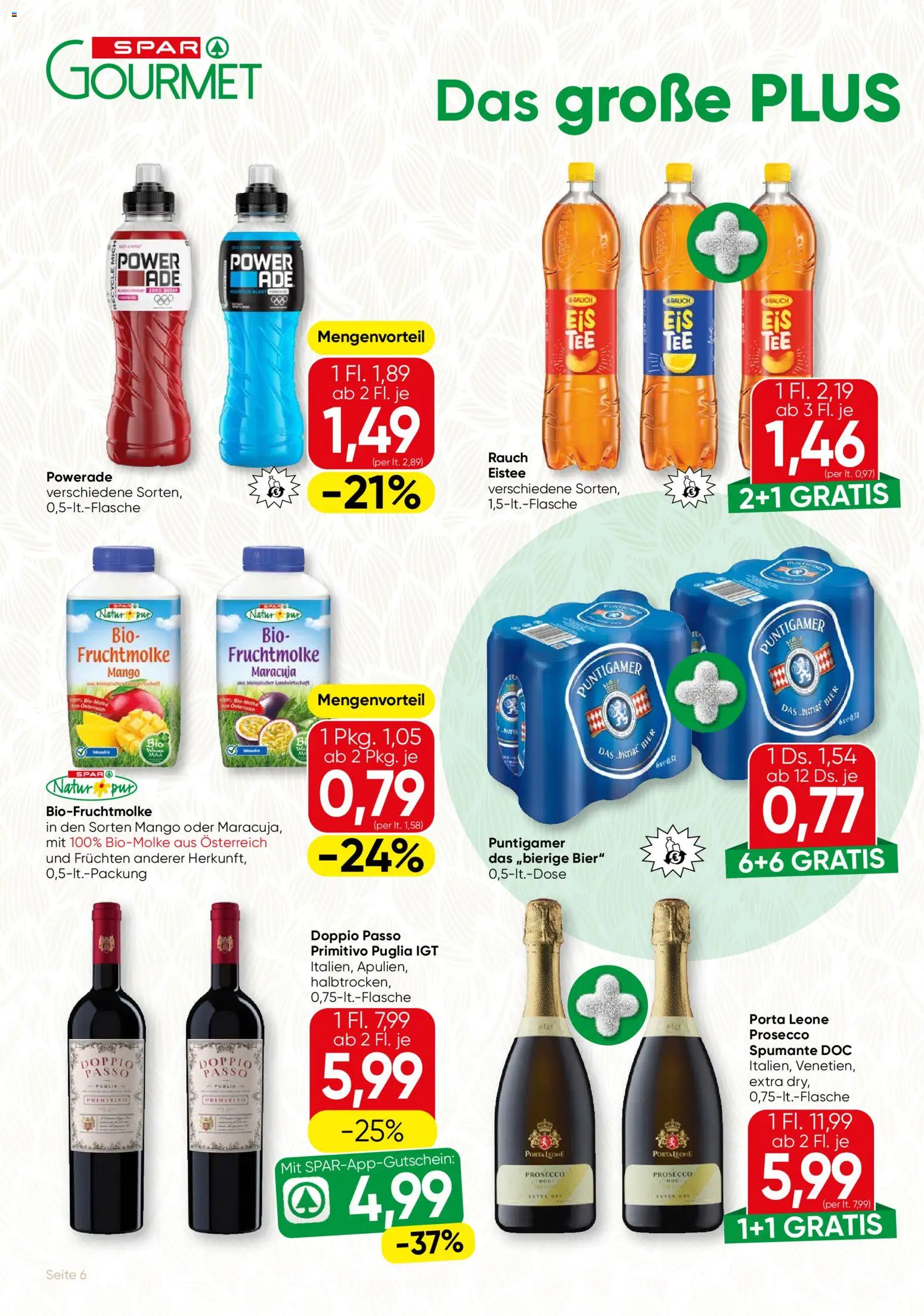 SPAR Gourmet Flugblatt gültig ab 22.01.2026 | Seite: 6 | Produkte: Mango, Bier