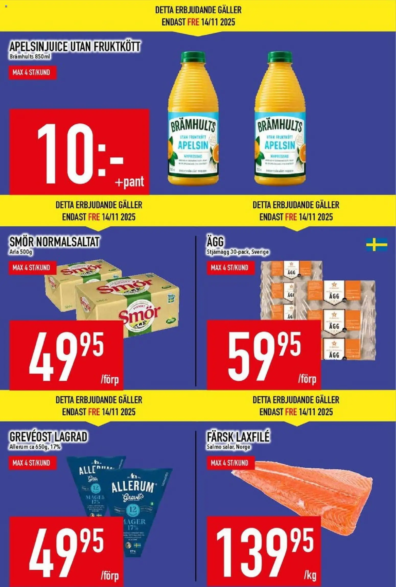 Matdax reklamblad aktuell från 10.11.2025 | Sida: 5 | Produkter: Galler, Smör, Apelsin