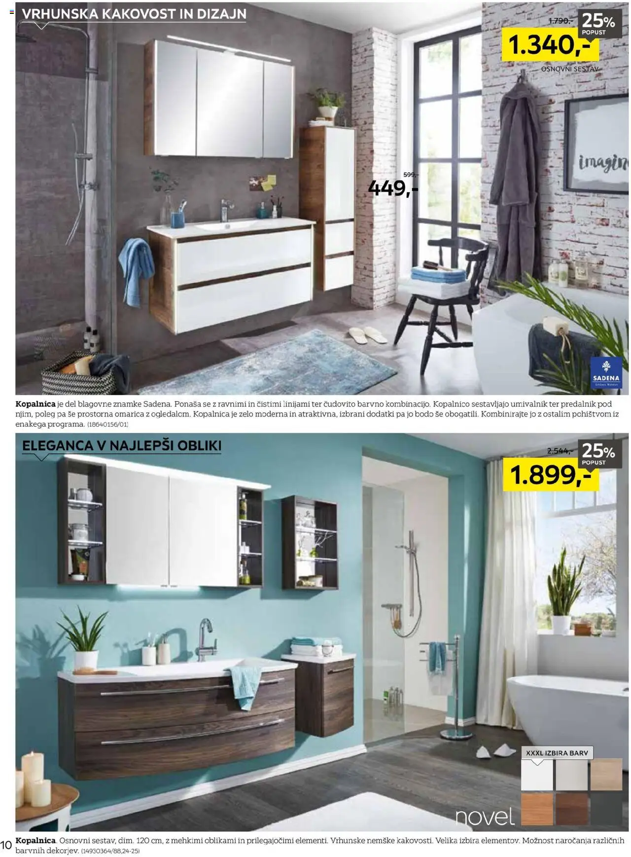 XXXL Lesnina katalog popolna kuhinja │ velja od 19.08.2025 | Stran: 10 | Izdelki: Predalnik, Umivalnik, Omarica