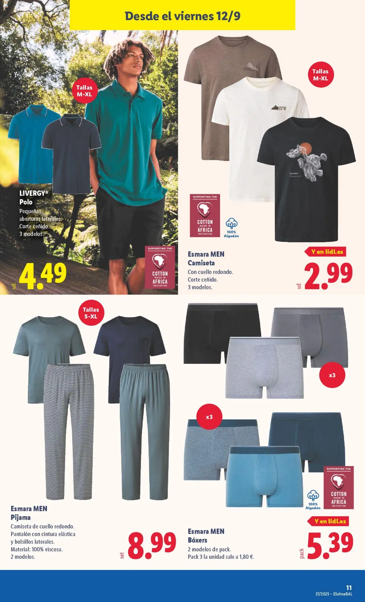 Lidl folleto │ válido desde el 08.09.2025 | Página: 57 | Productos: Pijama, Boxers
