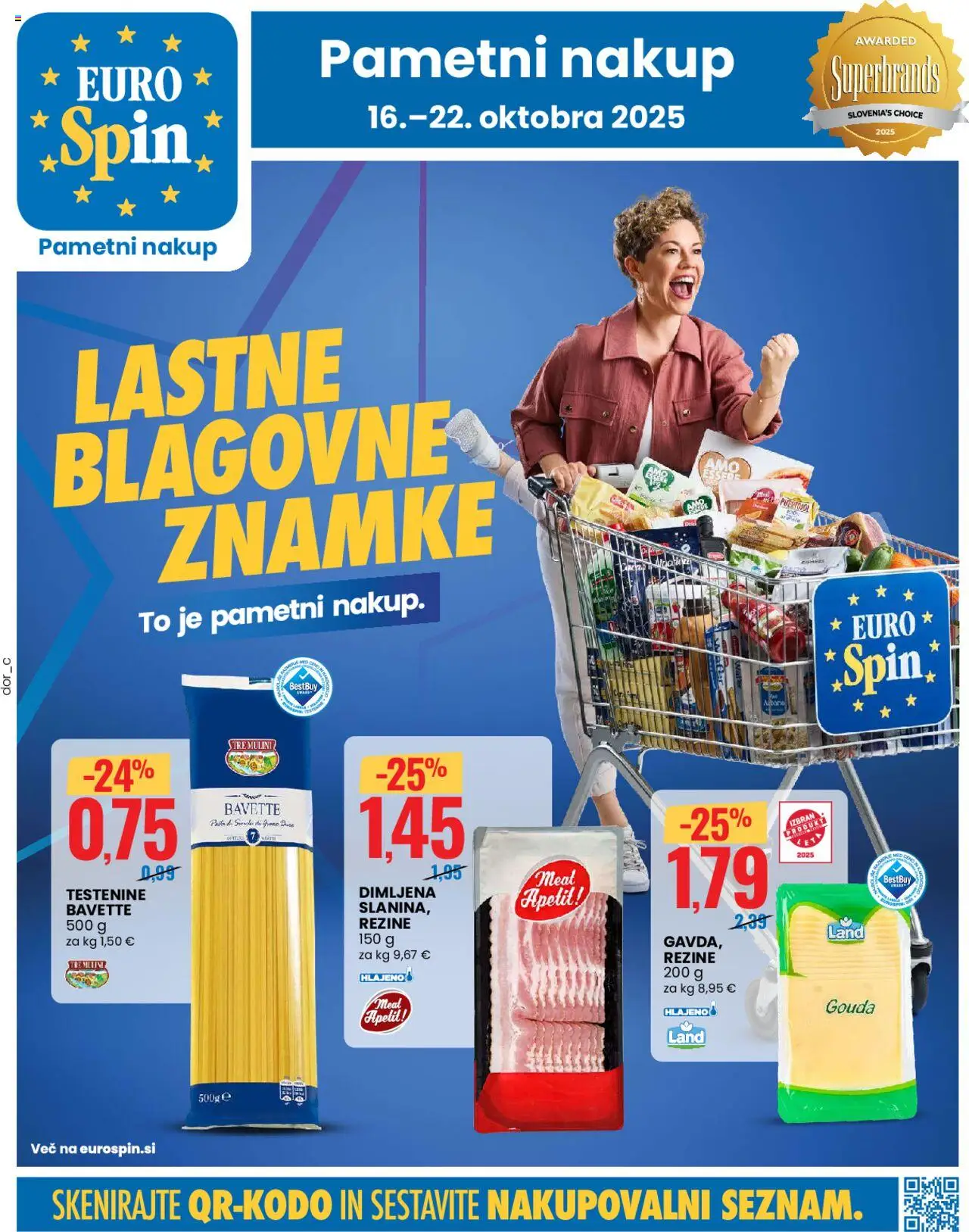 Novi Eurospin katalog ponudbe – veljaven od 16.10.2025 | Stran: 1 | Izdelki: Testenine