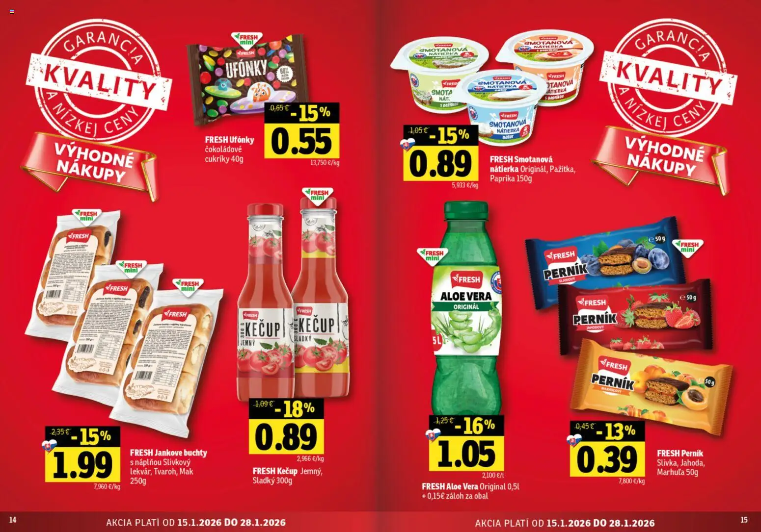 Nové Fresh akcie – leták je platný od 15.01.2026 | Strana: 8 | Produkty: Paprika, Cukríky, Kečup, Mak