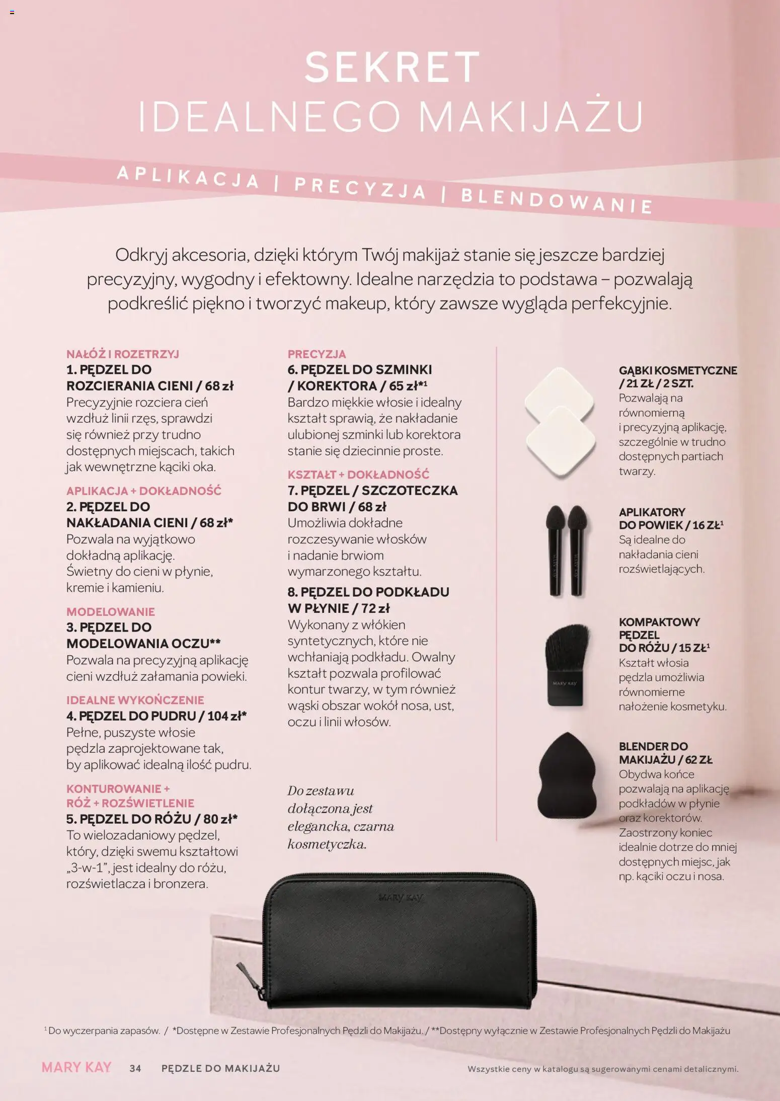 Mary Kay Katalog od 16.01.2026 | Strona: 34 | Produkty: Pędzel, Makijaż, Róż, Blender