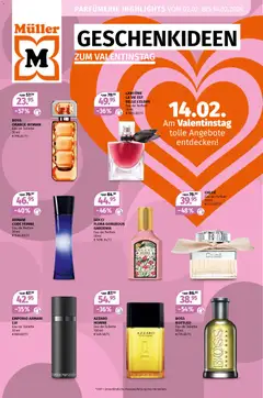 Müller Geschenkideen zum Valentinstag ab 02.02.2026 gültig