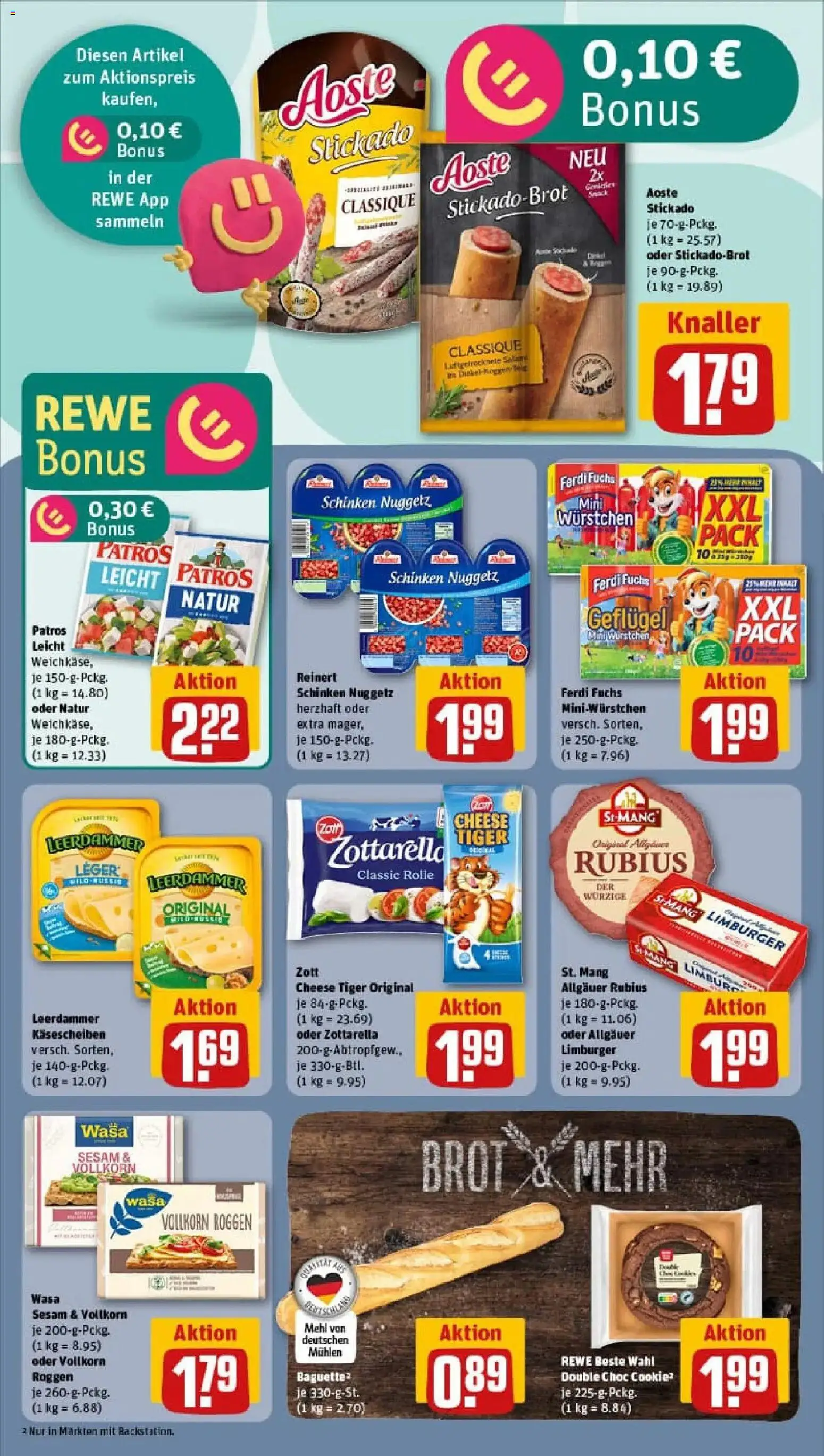Rewe prospekt Eichstetten Am Kaiserstuhl	 – gültig ab 18.01.2026 | Seite: 14 | Produkte: Mehl, Baguette, Patros, Leerdammer