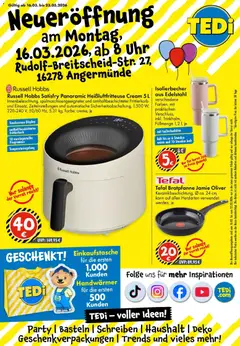 TEDi  Neueröffnung Angermünde ab 16.03.2026 gültig