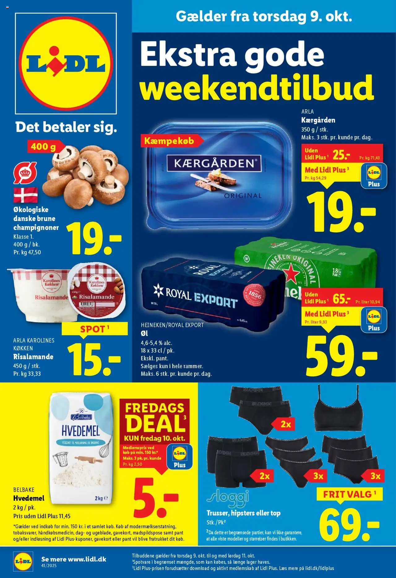 Lidl tilbudsavis – gyldig fra 05.10.2025 | Side: 1 | Produkter: Risalamande, Hvedemel, Søm