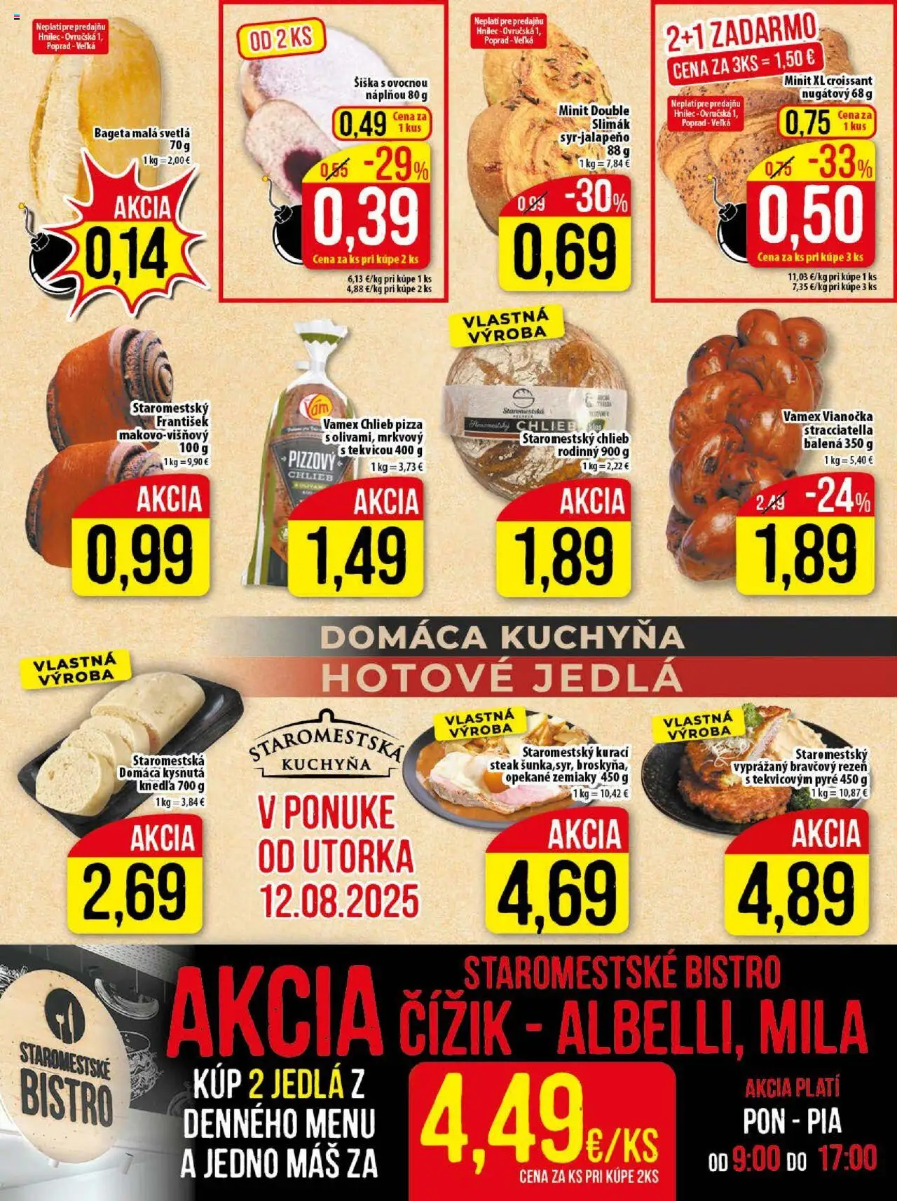 Klas leták │ platný od 11.08.2025 | Strana: 6 | Produkty: Kuchyňa, Vianočka, Steak, Svetlá
