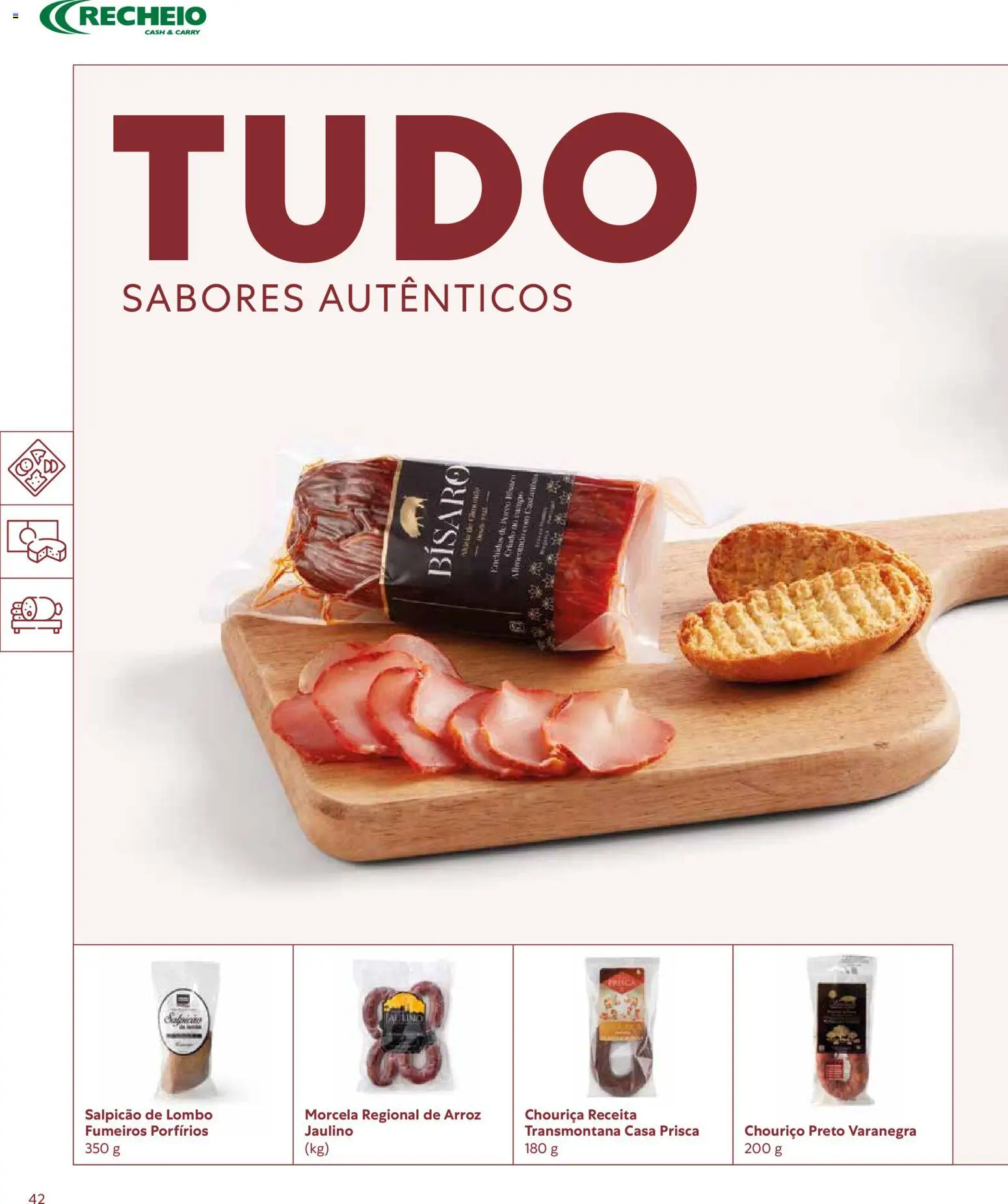 Recheio - Catálogo de Alfragide │ válido de 16.03.2026 | Página: 42 | Produtos: Salpicão, Lombo, Chouriço, Arroz