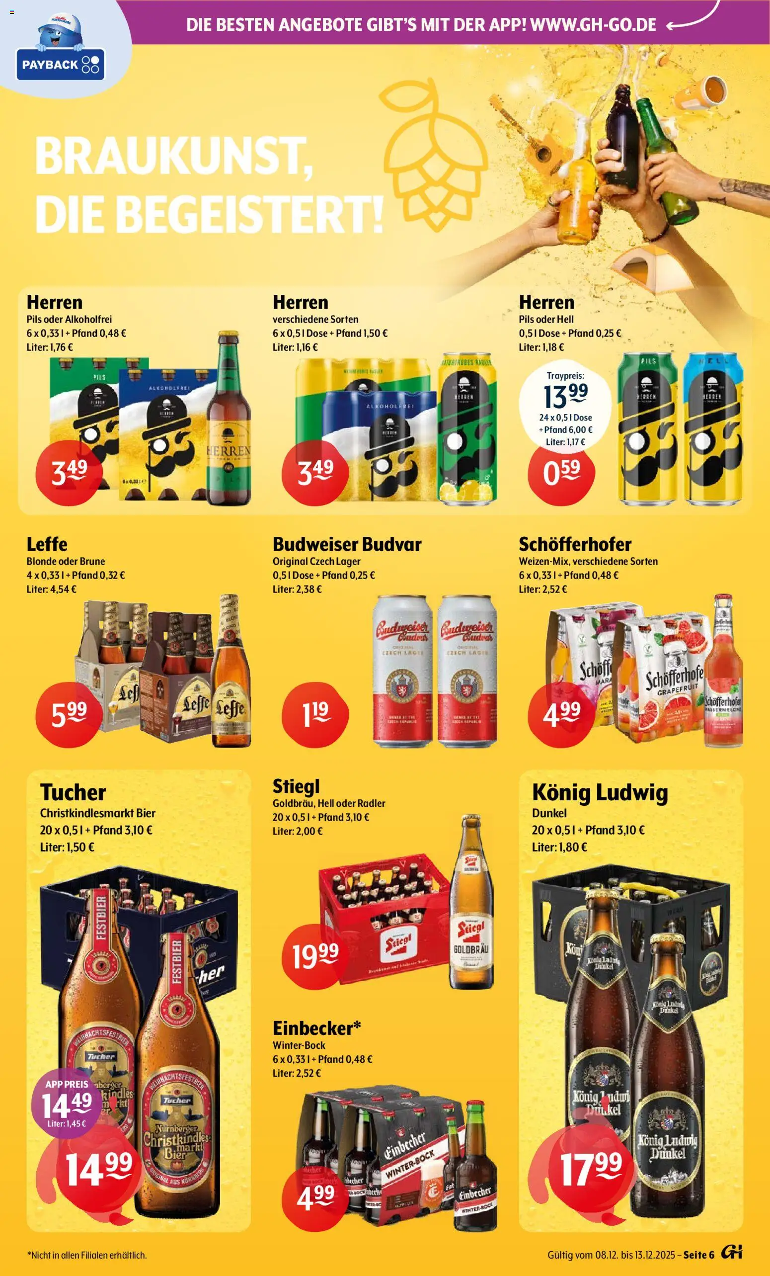 Trink und Spare Prospekt – gültig ab 08.12.2025 | Seite: 6 | Produkte: Bier, Pils, Radler, Budweiser