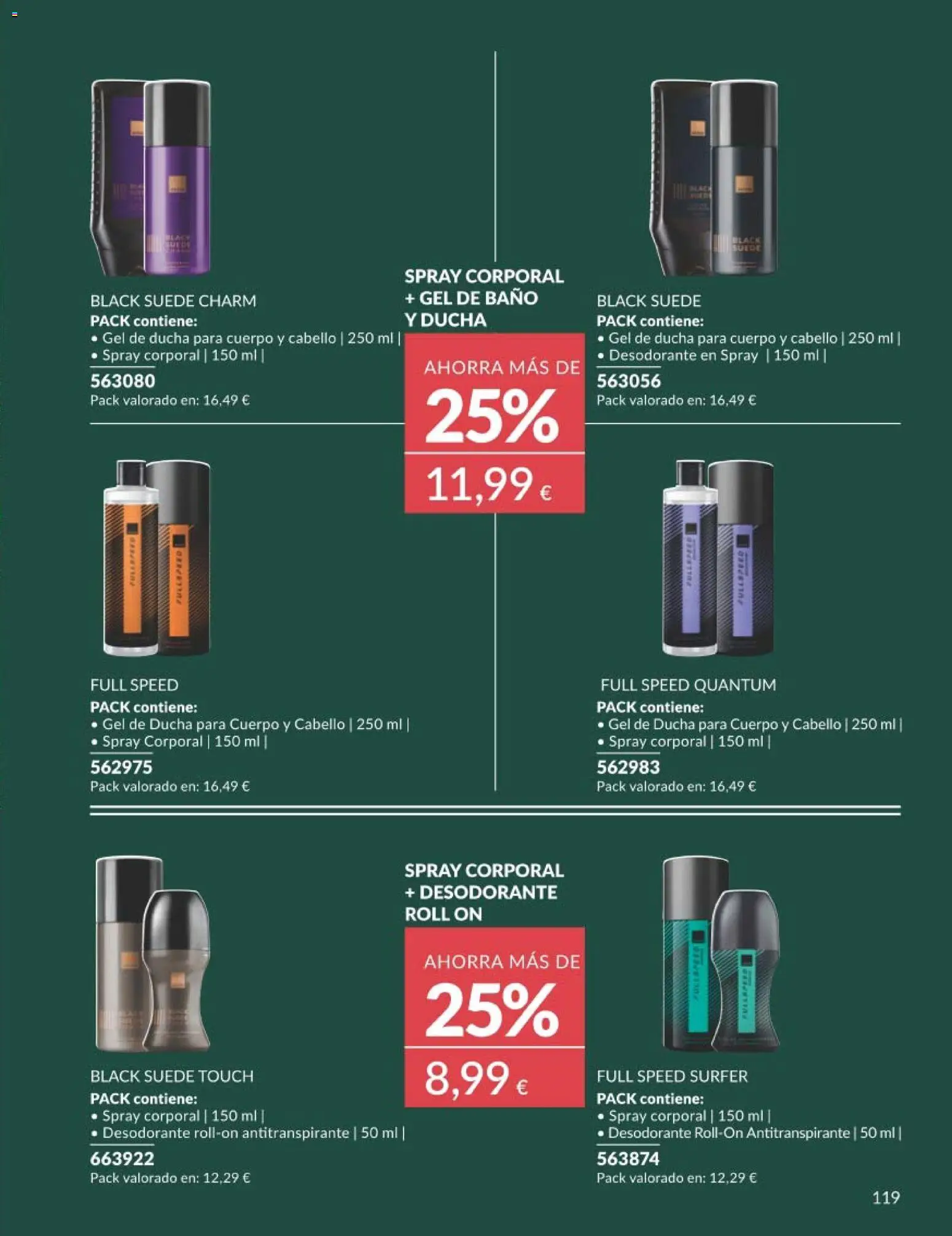 Catálogo AVON campaña 11 Black Friday │ válido desde el 01.11.2025 | Página: 119 | Productos: Gel de baño, Spray corporal, Baño, Ducha