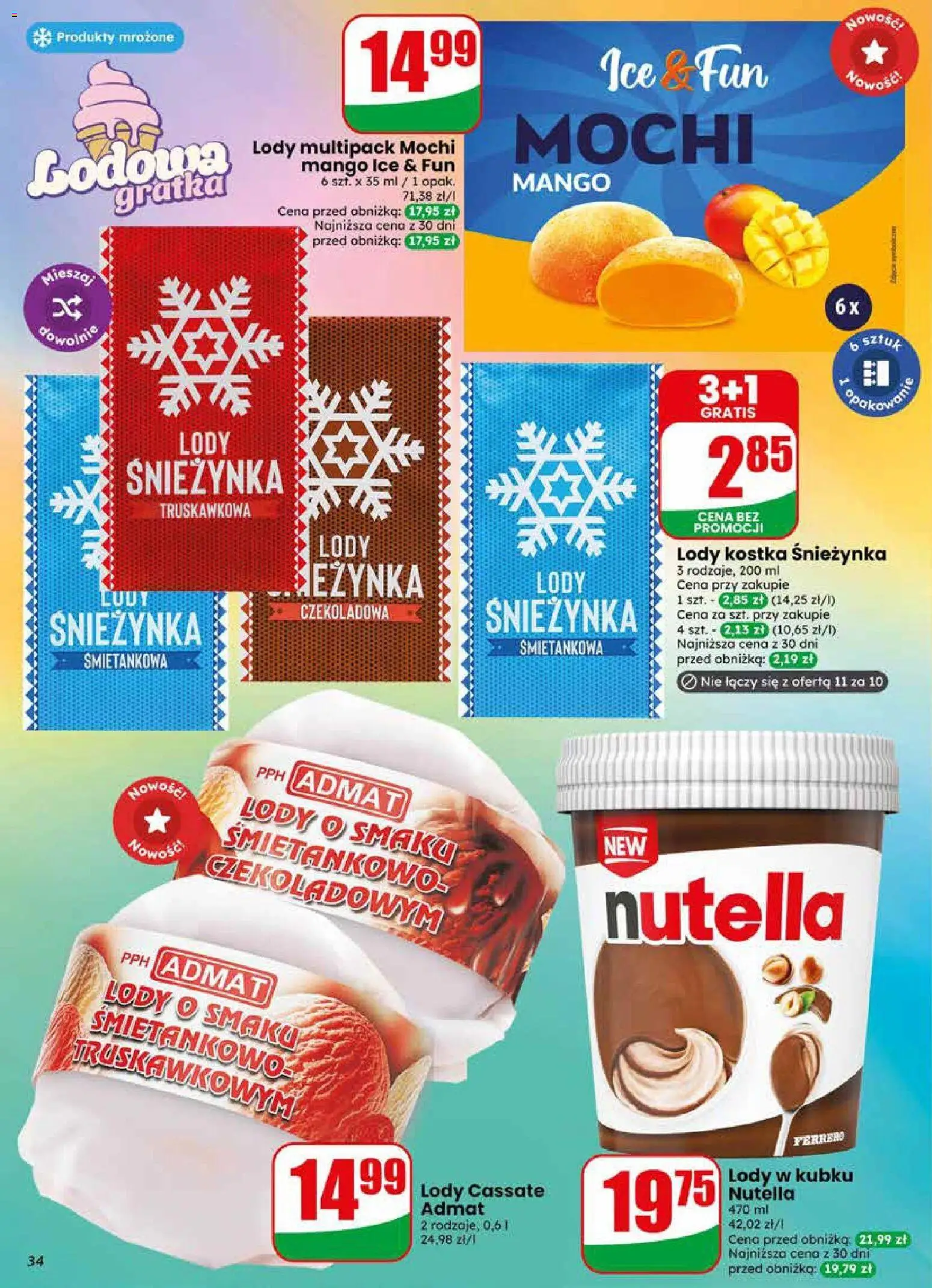 Dino gazetka od 29.04.2026 | Strona: 34 | Produkty: Mango, Czekoladowa, Nutella, Lody