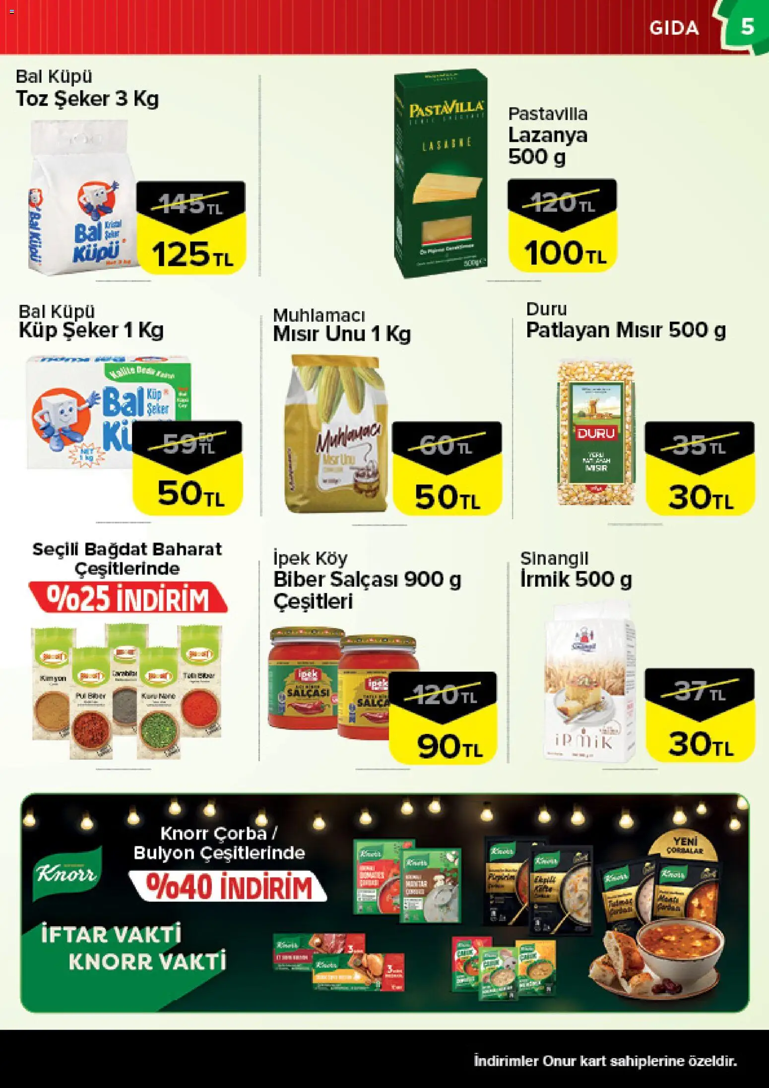 Onur Market Katalog - Bursa - 10.02.2026 tarihinden itibaren geçerlidir | Sayfa: 5