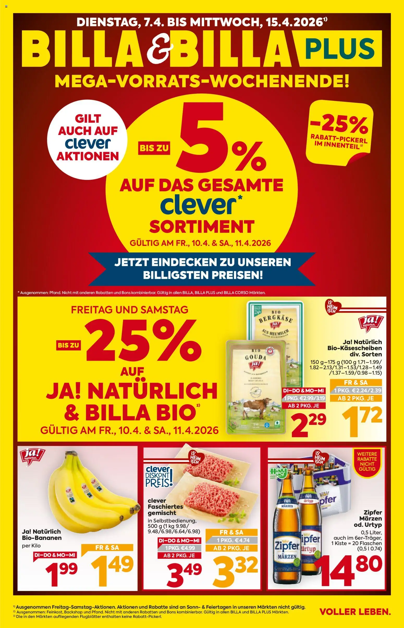 Billa Flugblatt - Tirol gültig ab 07.04.2026 | Seite: 1