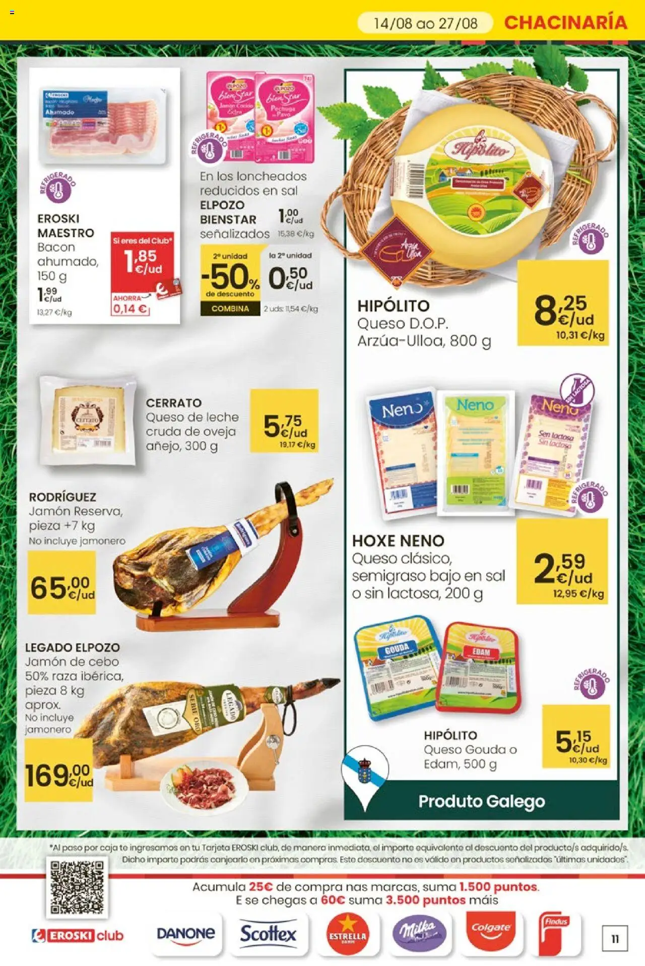 Eroski - Ofertons para conquistarte │ válido desde el 14.08.2025 | Página: 11 | Productos: Leche, Té, Queso Gouda, Caja