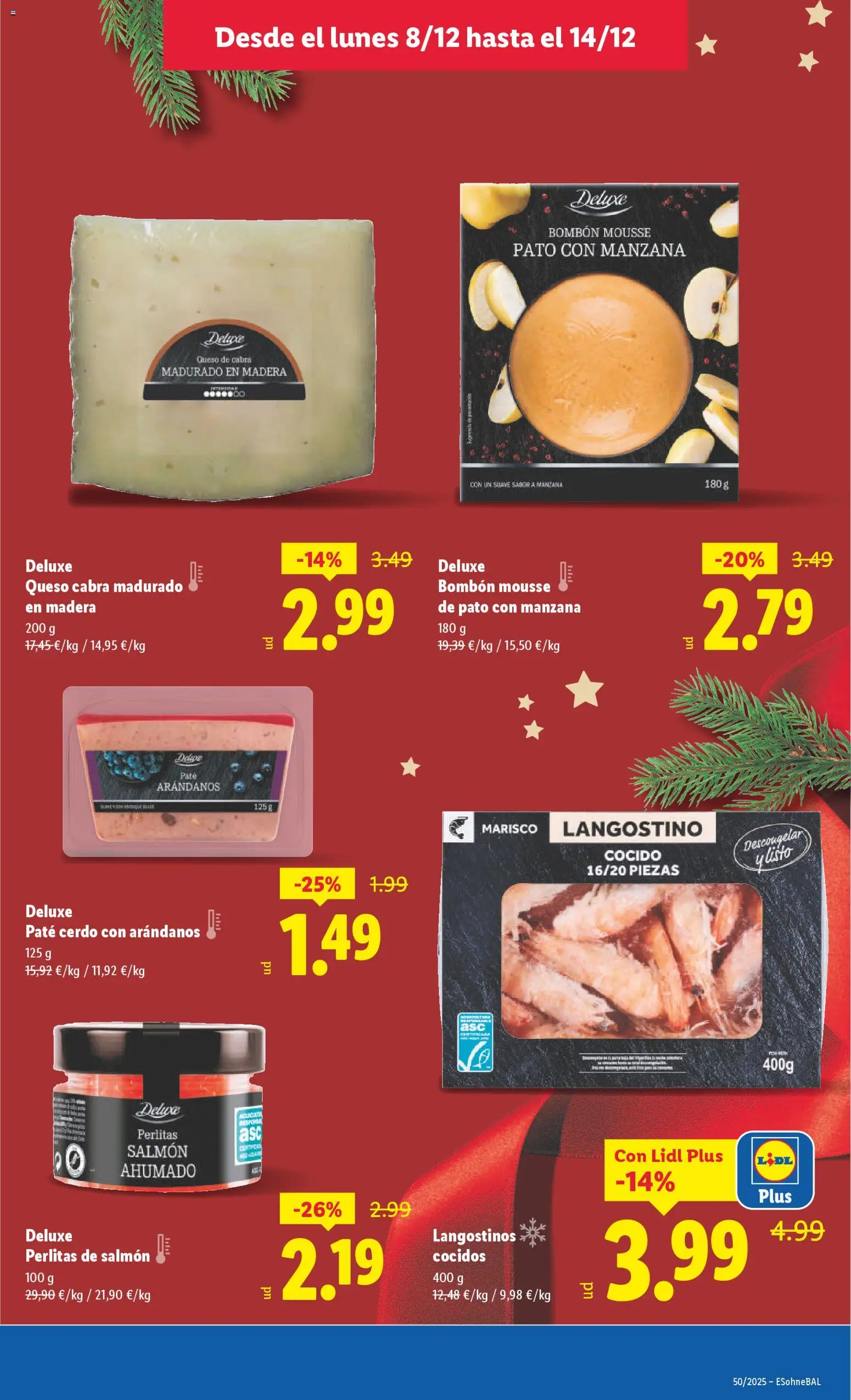 Lidl folleto │ válido desde el 08.12.2025 | Página: 17 | Productos: Mousse, Queso, Manzana, Salmón ahumado