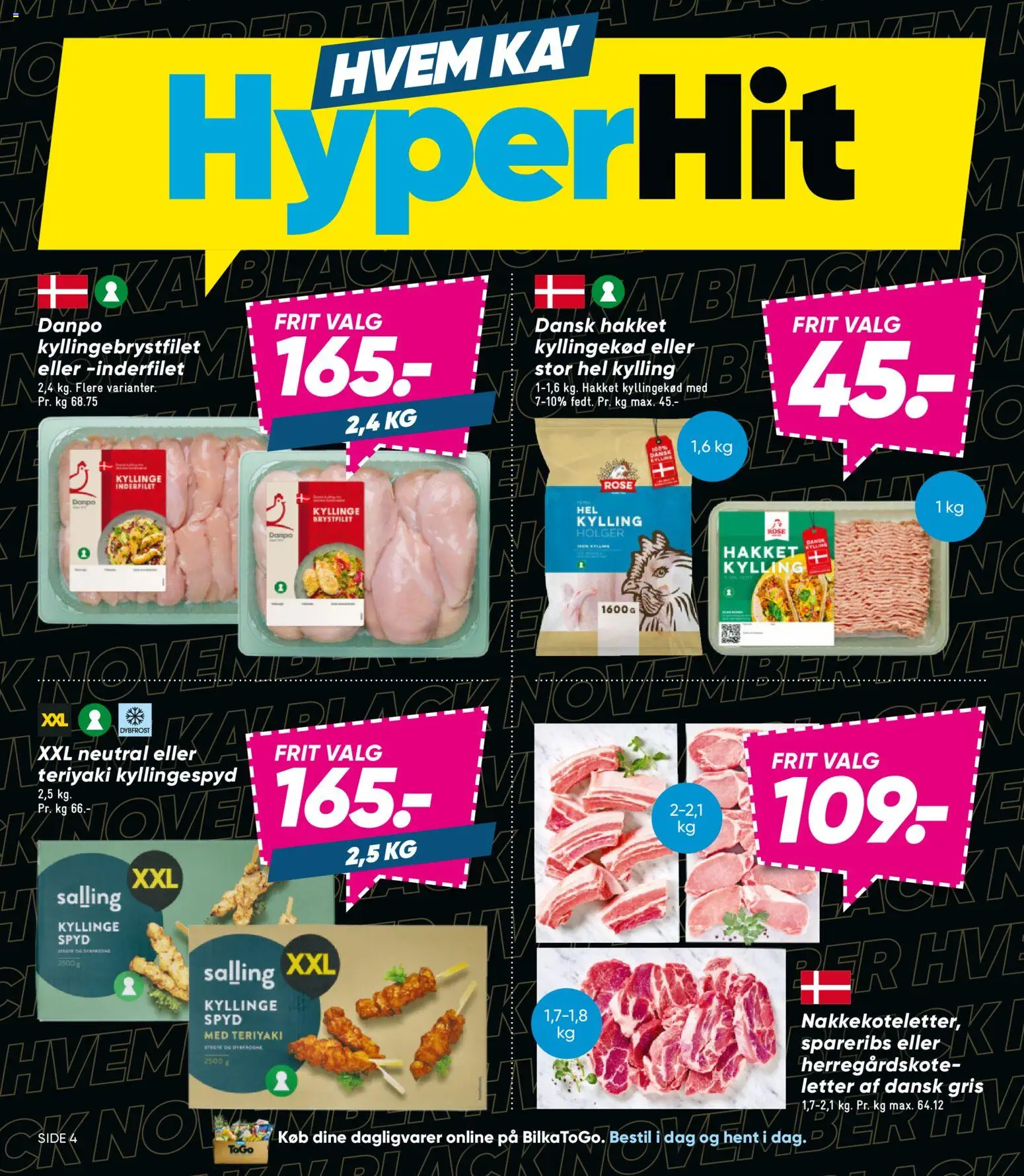 Bilka tilbudsavis – gyldig fra 07.11.2025 | Side: 4 | Produkter: Kyllingekød, Spareribs