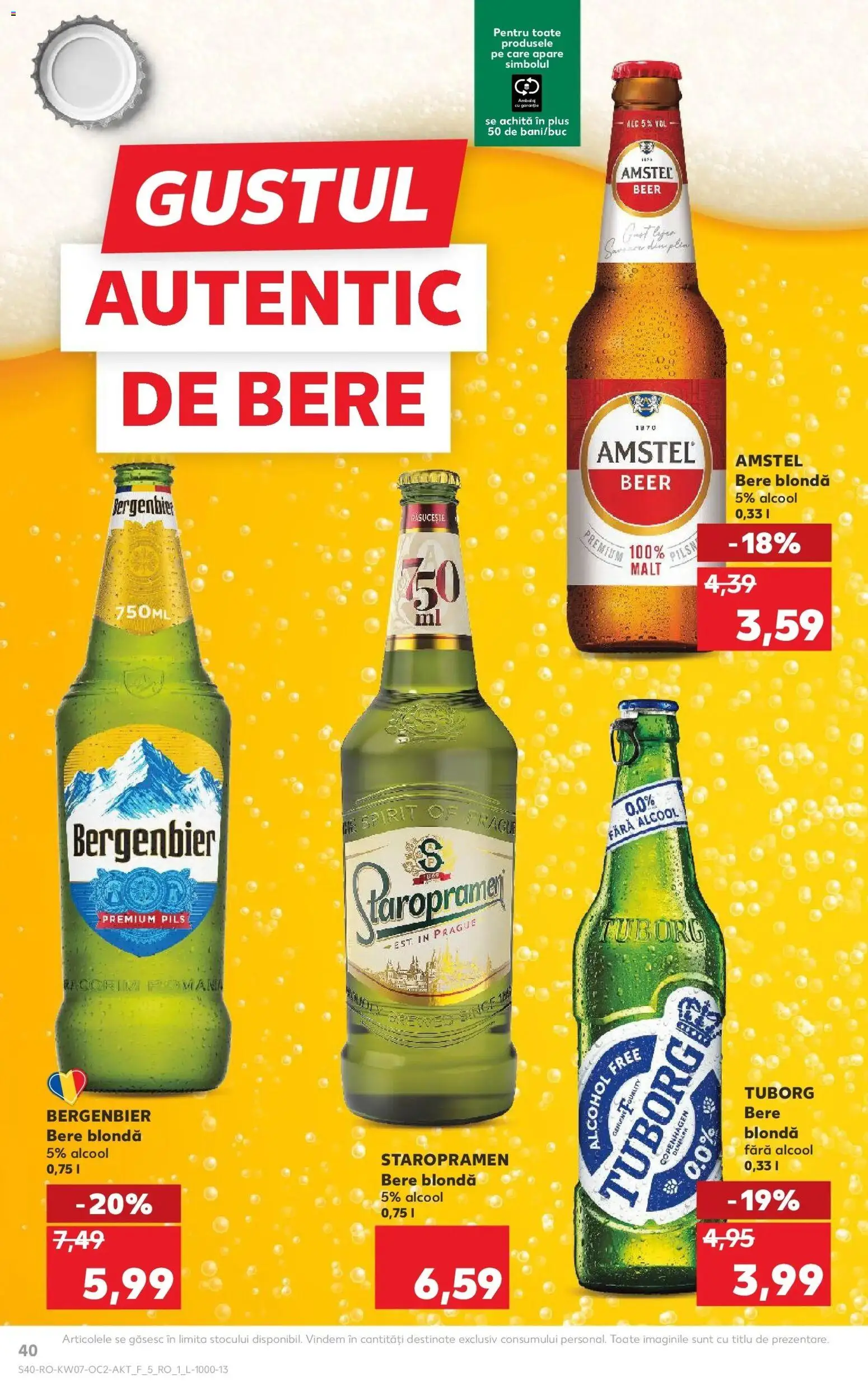Noul catalog Kaufland – valabil de la 11.02.2026 | Pagină: 40 | Produse: Bere, Plastik Kulübe