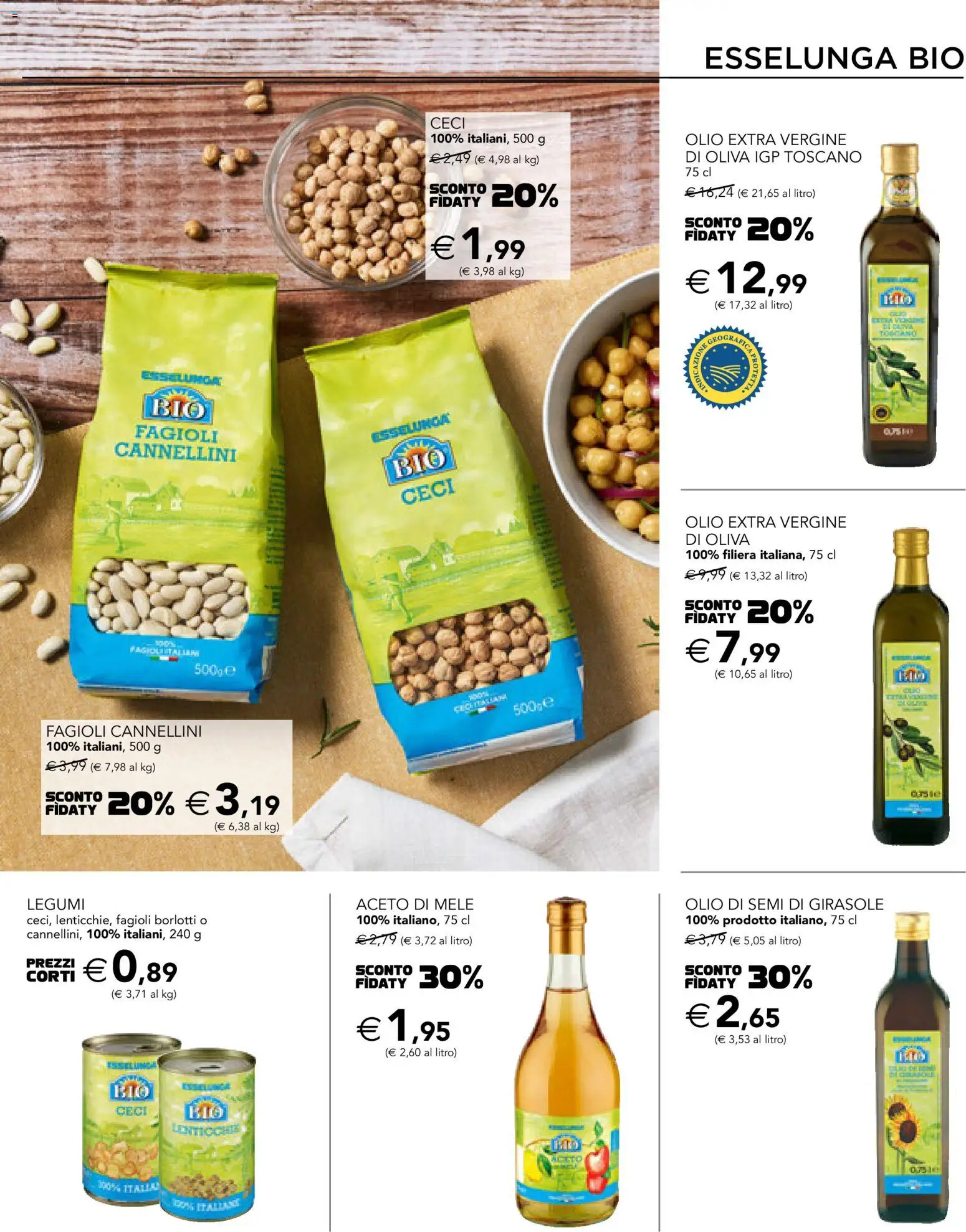 Volantino Esselunga S del 26.02.2026 | Pagina: 9 | Prodotti: Mele, Ceci, Cannellini, Olio di semi di girasole