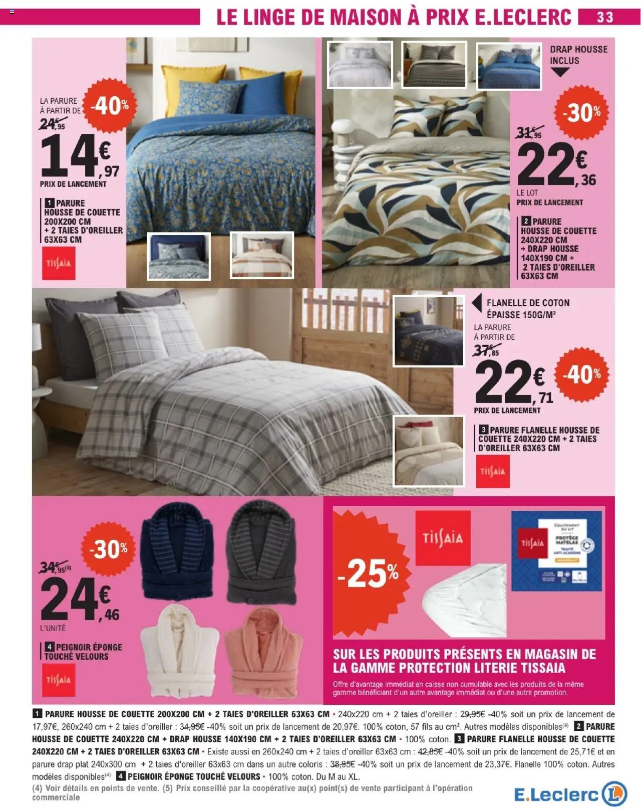 {H1} | Page: 33 | Produits: Peignoir, Coton, Literie, Couette
