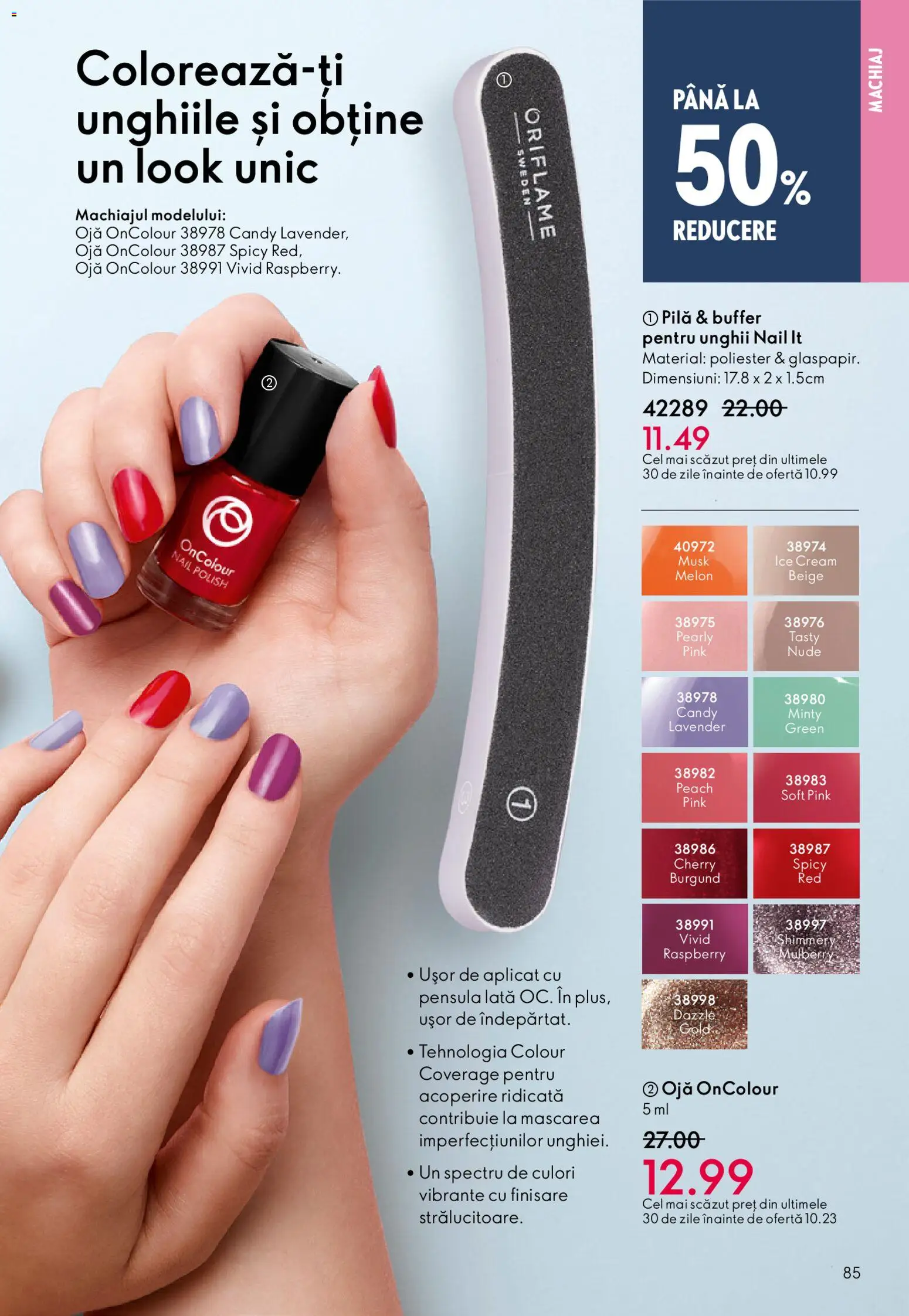 Noul catalog Oriflame – valabil de la 03.12.2025 | Pagină: 85 | Produse: Machiaj, Ojă