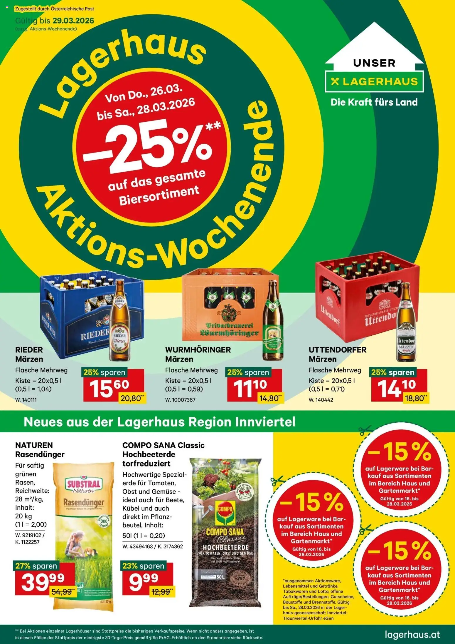 Lagerhaus Wochen Angebote gültig ab 16.03.2026 | Seite: 1 | Produkte: Gemüse, Obst, Libacomb