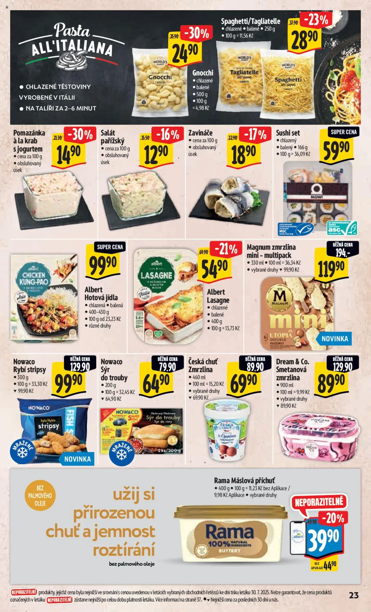 Albert leták - Hypermarket od 06.08.2025 | Strana: 30 | Produkty: Sýr, Rama, Magnum, Potraviny