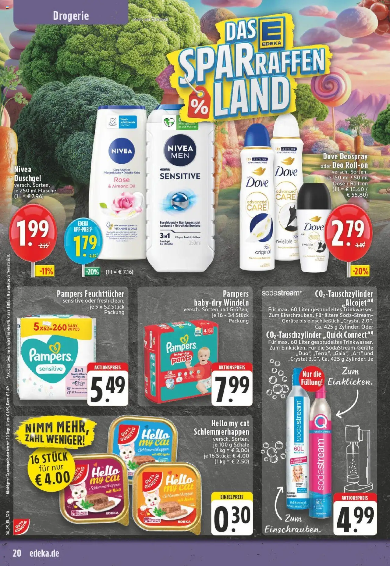 Edeka prospekt Rees-Millingen	 – gültig ab 01.09.2025 | Seite: 20 | Produkte: Pampers, Deodorant, Shower Gel, Deo Roll-On