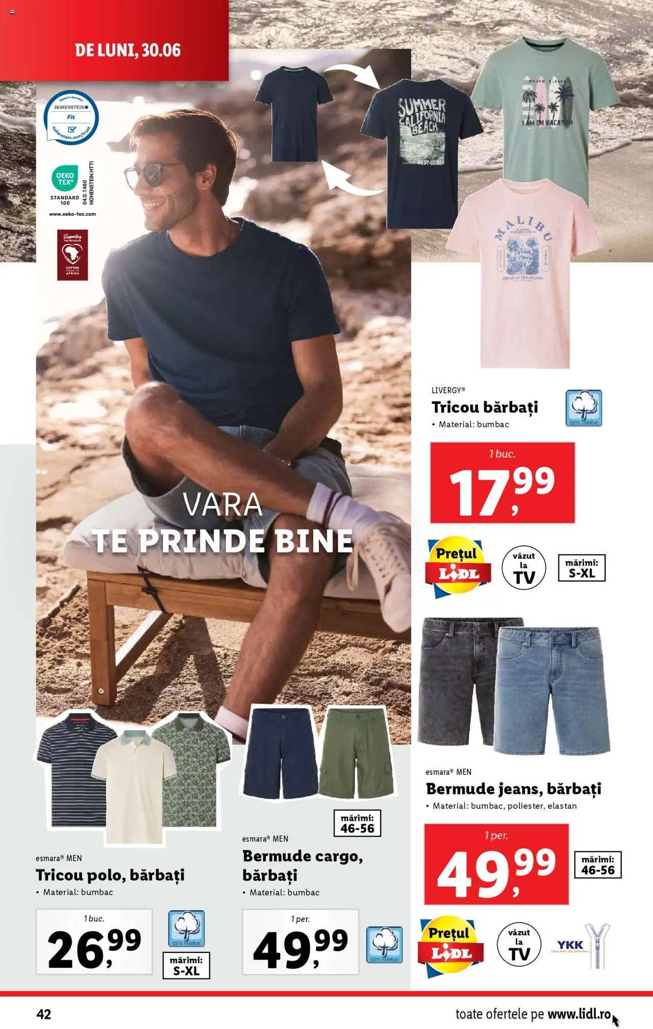 Catalog Lidl – valabil de la 30.06.2025 | Pagină: 42 | Produse: Tricou