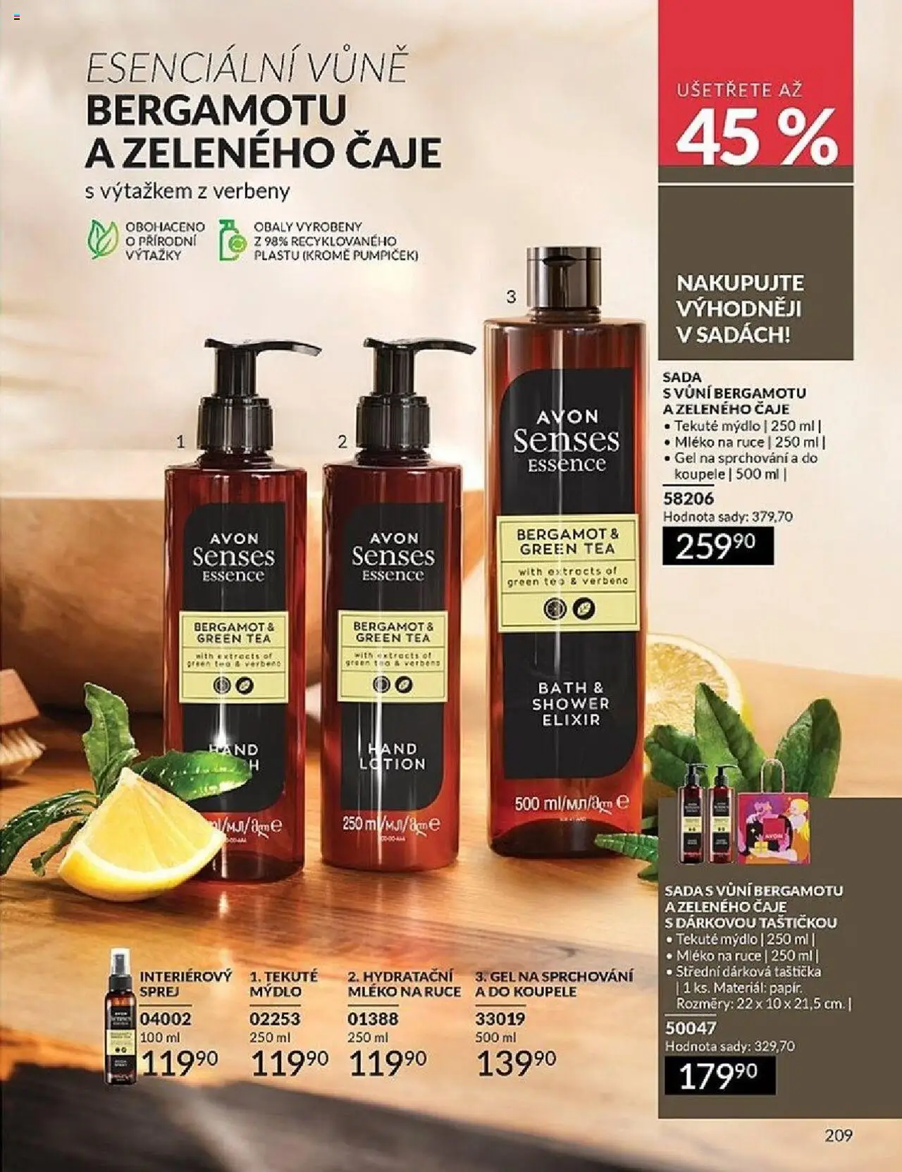 Avon katalog 10/2025 od 01.10.2025 | Strana: 209 | Produkty: Mýdlo, Mléko, Čaje, Essence