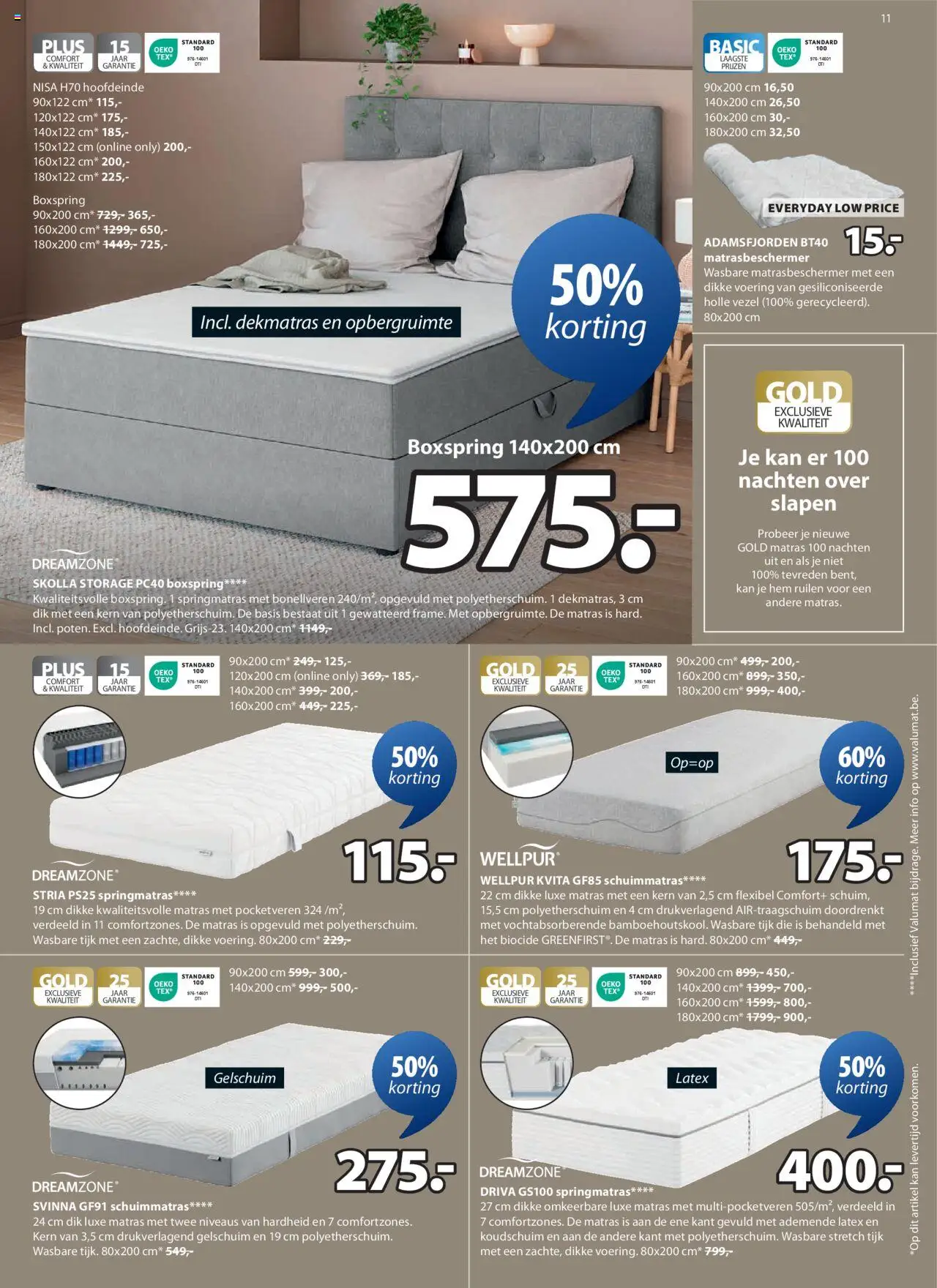  | Pagina: 11 | Producten: Matras, Kan