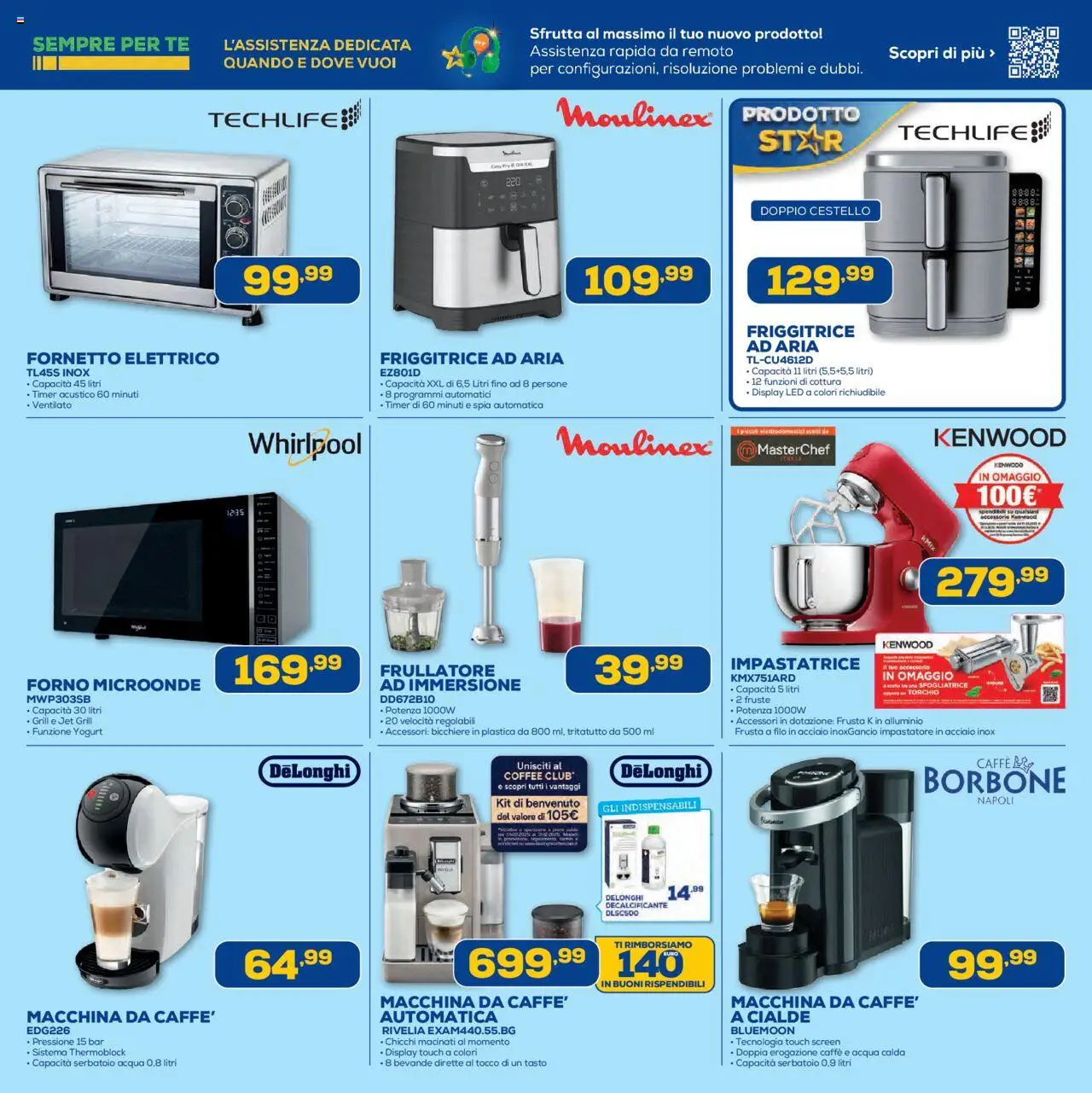 Volantino Euronics del 09.10.2025 | Pagina: 10 | Prodotti: Yogurt, Fornetto, Alluminio, Friggitrice