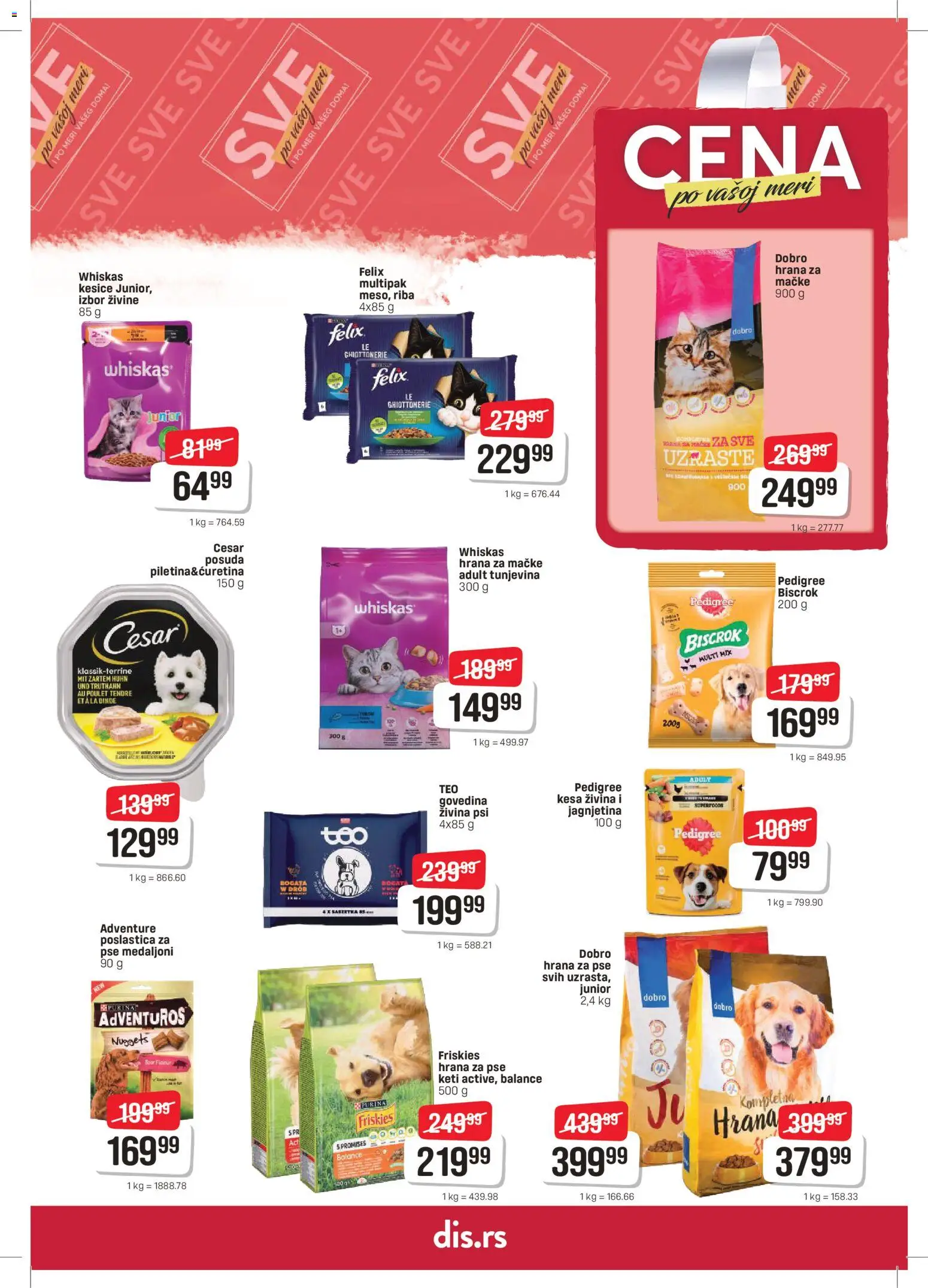 DIS katalog - važi od 26.03.2026 | Strana: 21 | Proizvode: Govedina, Pedigree, Hrana za mačke, Riba